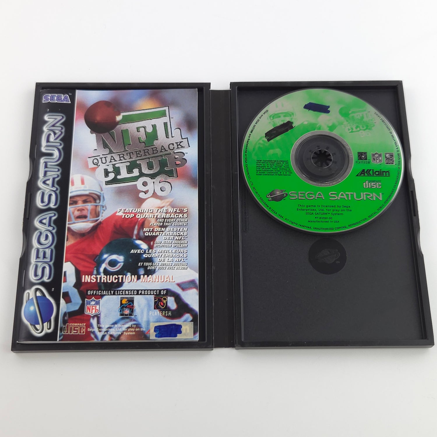 Sega Saturn Spiel : NFL Quarterback Club 96 Football - CD Disk Anleitung OVP PAL