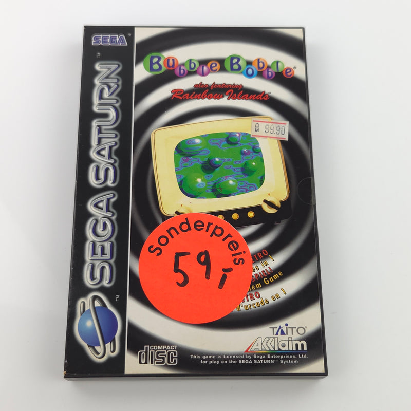 Sega Saturn Spiel : Bubble Bobble featuring Ranbow Island - CD Anleitung OVP