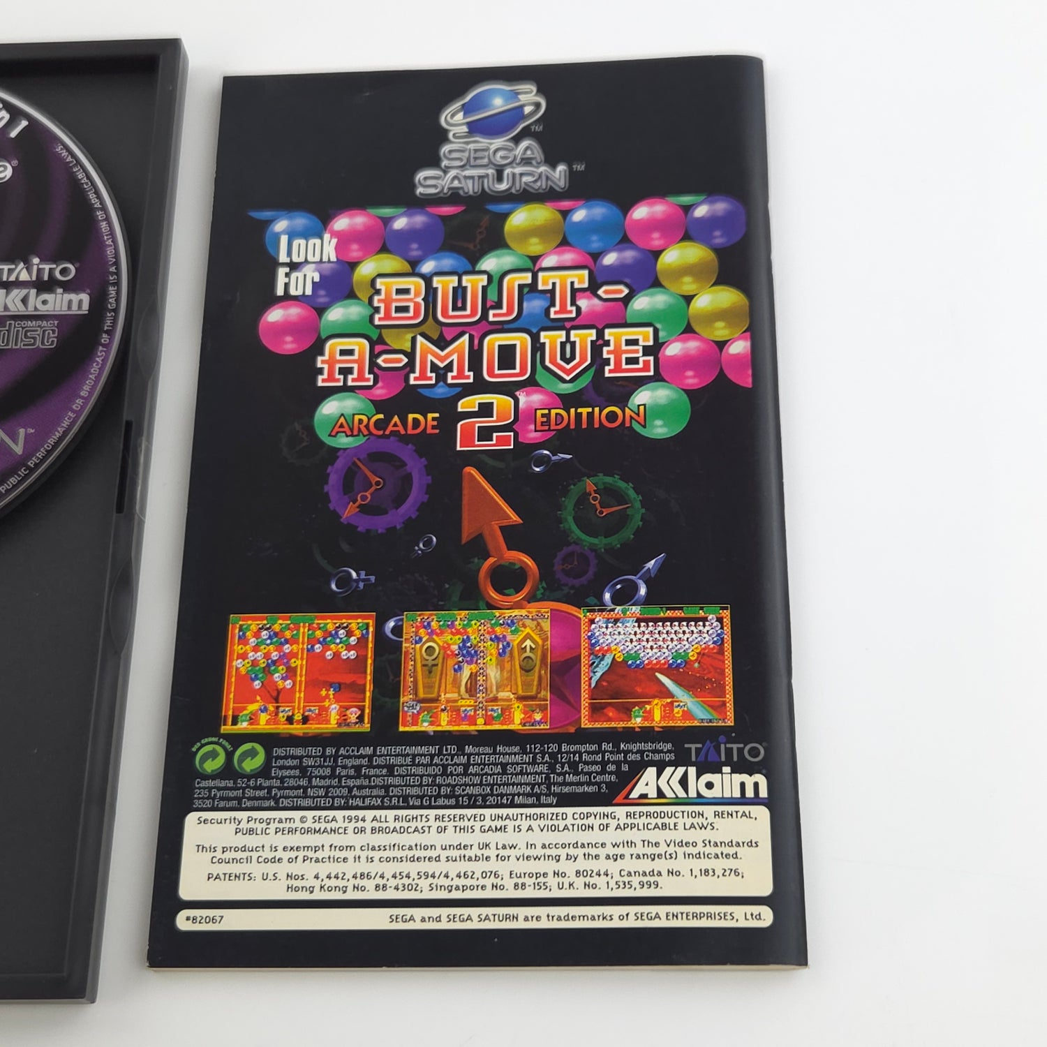 Sega Saturn Spiel : Bubble Bobble featuring Ranbow Island - CD Anleitung OVP