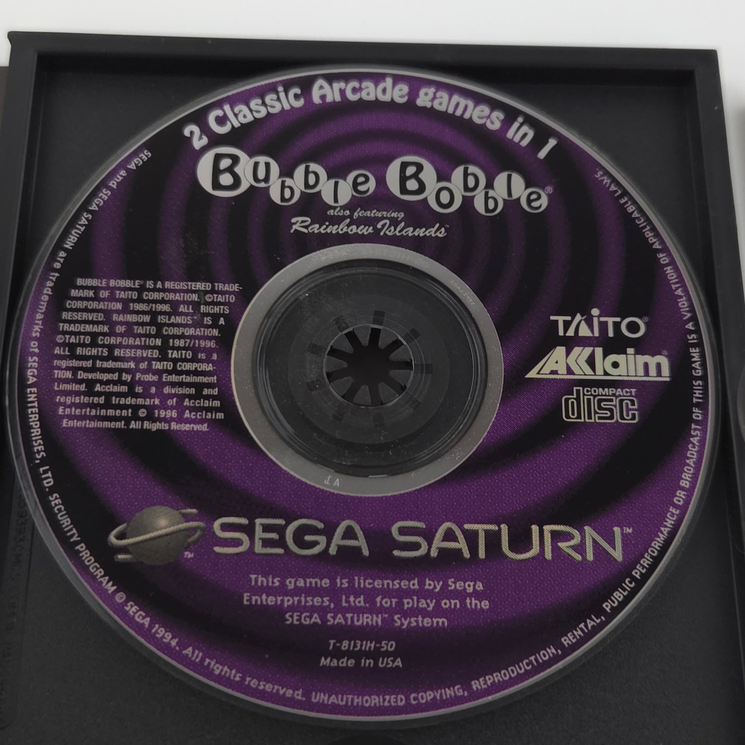 Sega Saturn Spiel : Bubble Bobble featuring Ranbow Island - CD Anleitung OVP
