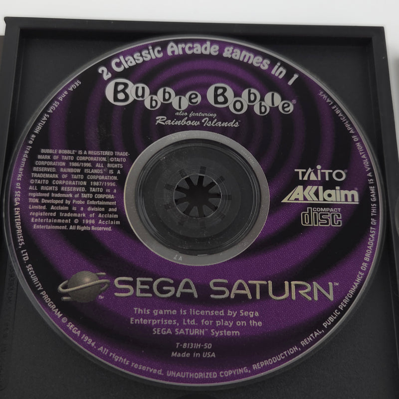 Sega Saturn Spiel : Bubble Bobble featuring Ranbow Island - CD Anleitung OVP