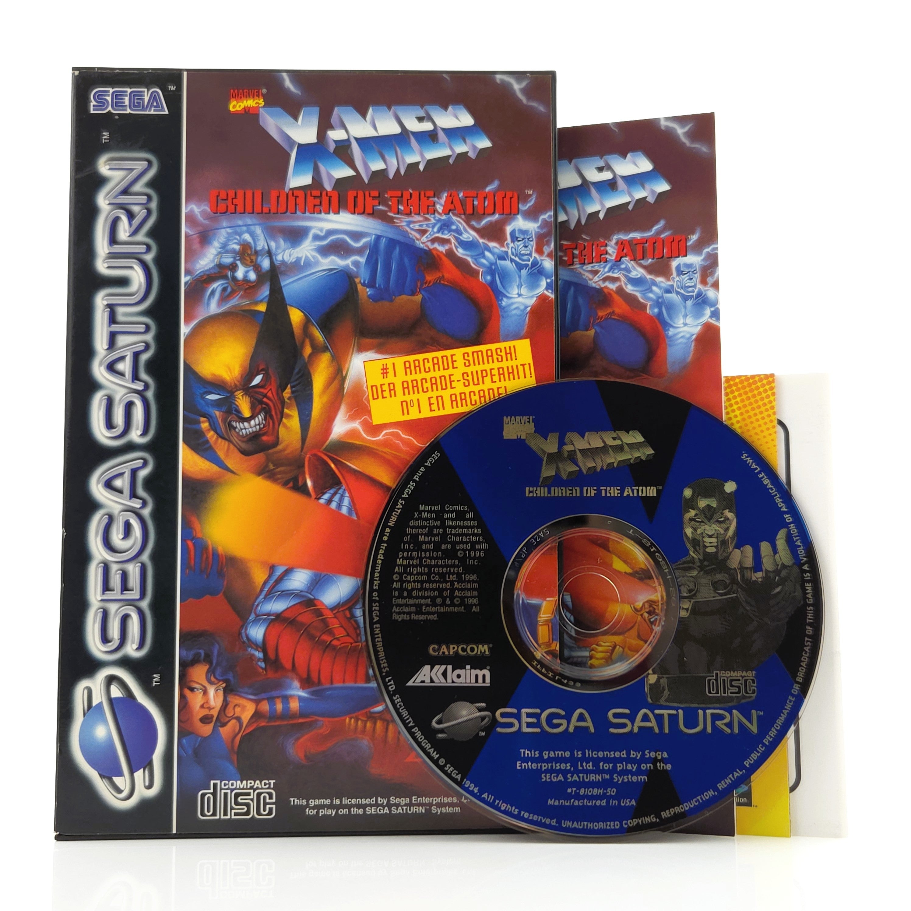 Sega Saturn Spiel : X-Men Children of the Atom - CD Disk Anleitung OVP PAL