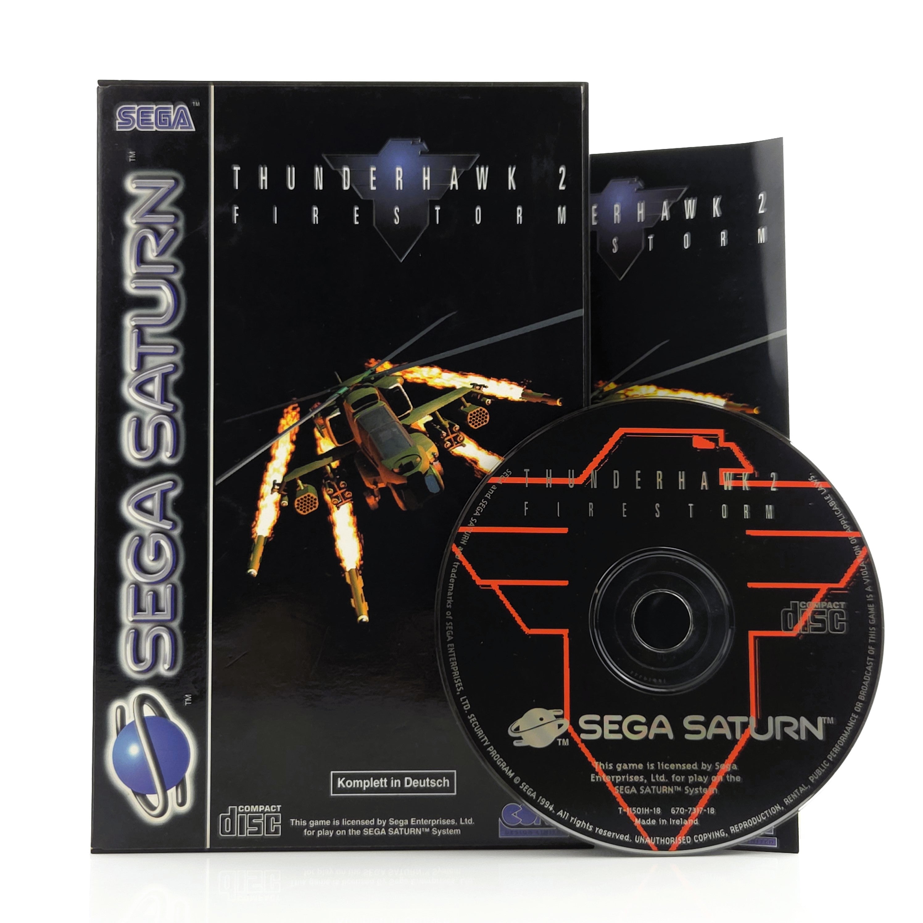 Sega Saturn Spiel : Thunderhawk 2 Firestorm - CD Disk Anleitung OVP PAL