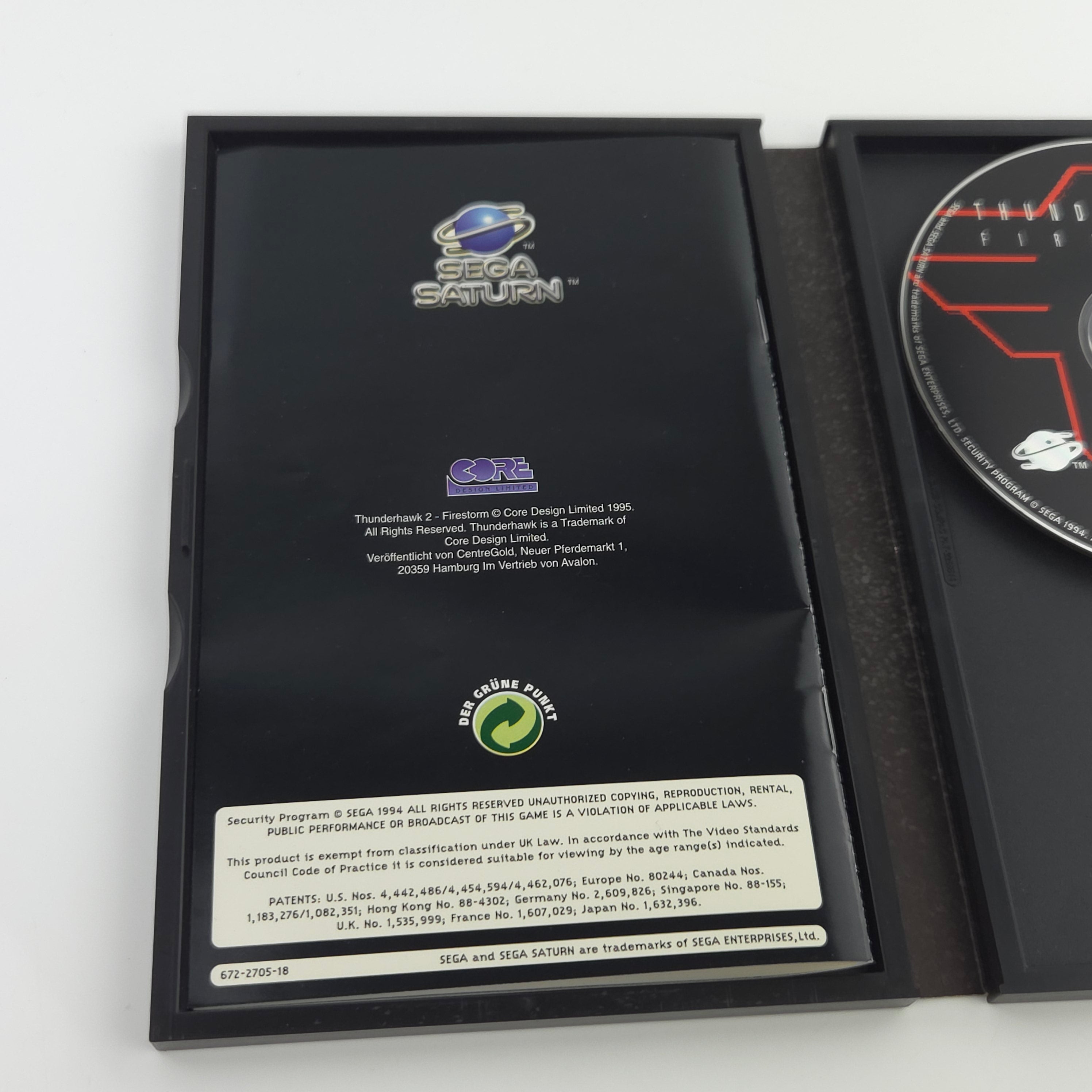 Sega Saturn Spiel : Thunderhawk 2 Firestorm - CD Disk Anleitung OVP PAL