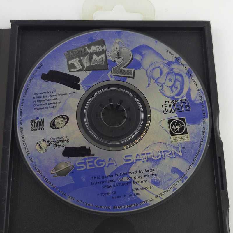 Sega Saturn Spiel : Earthworm Jim 2 - CD Disk Anleitung OVP cib PAL