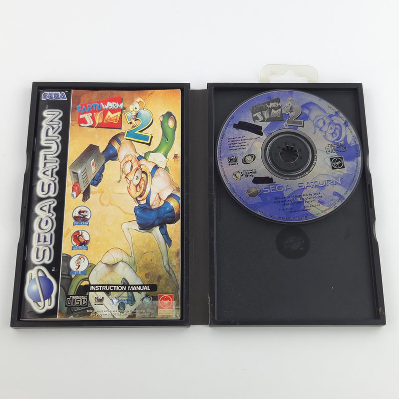 Sega Saturn Spiel : Earthworm Jim 2 - CD Disk Anleitung OVP cib PAL