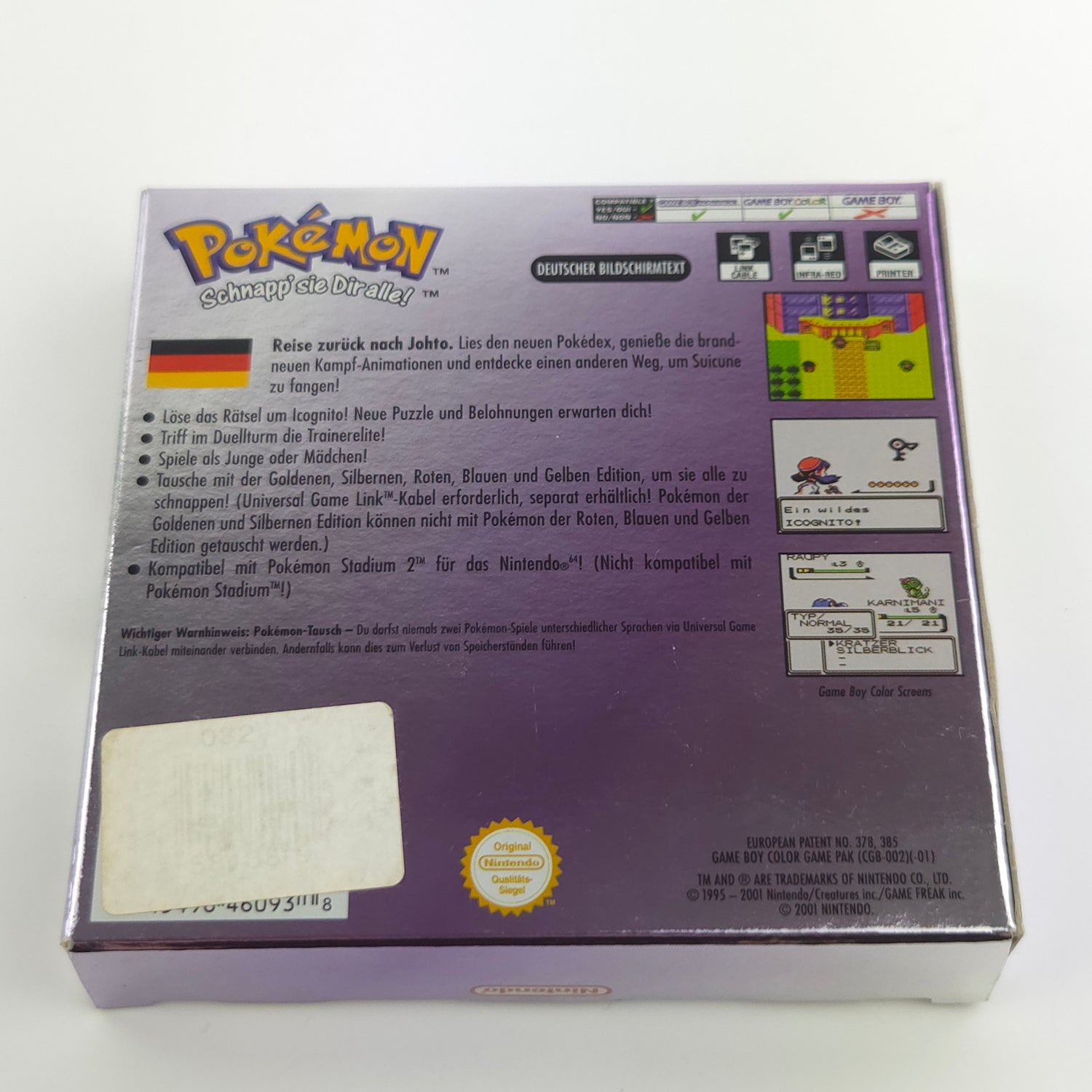 Nintendo Game Boy Color Spiel : Pokemon Kristall-Edition / Crystal - GBC OVP PAL
