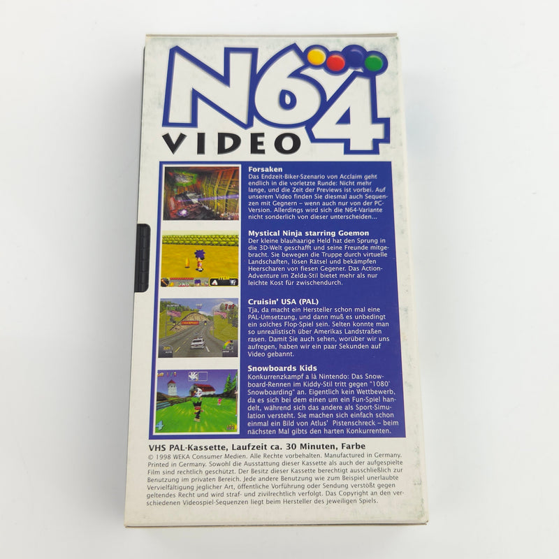 Nintendo 64 Zubehör : N64 Werbe Video VHS 3/98 - Promo Händler PAL Kassette