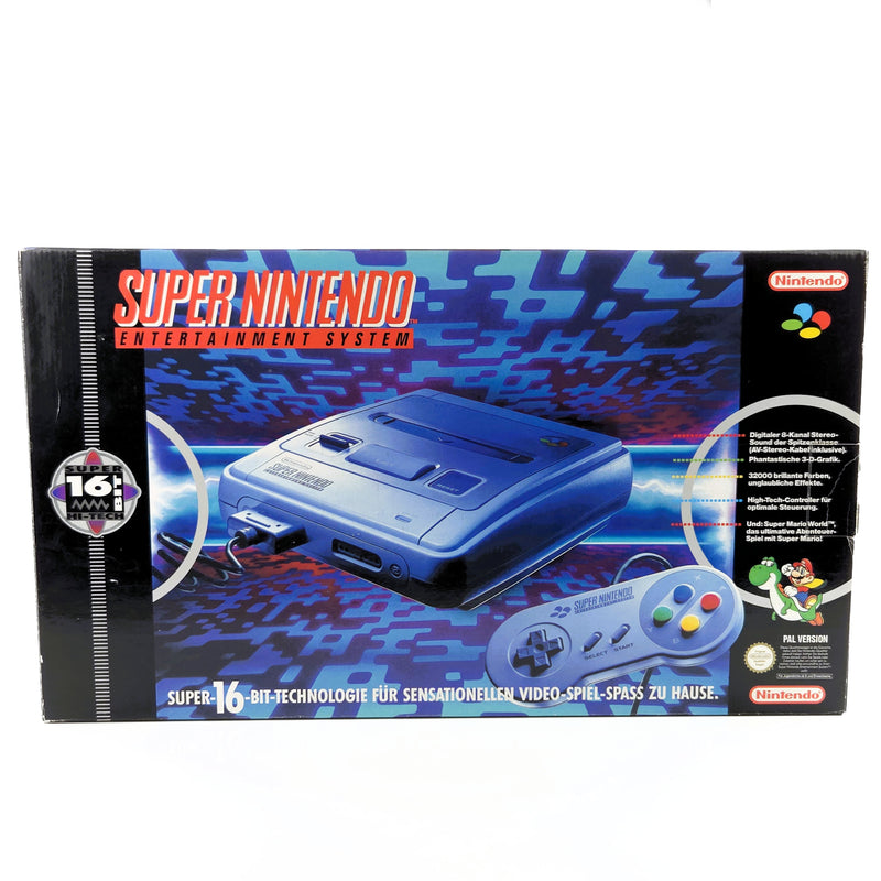 Super Nintendo Konsole : Super Mario World Bundle Set - OVP SNES PAL