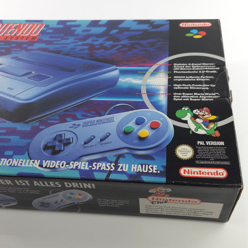 Super Nintendo Konsole : Super Mario World Bundle Set - OVP SNES PAL