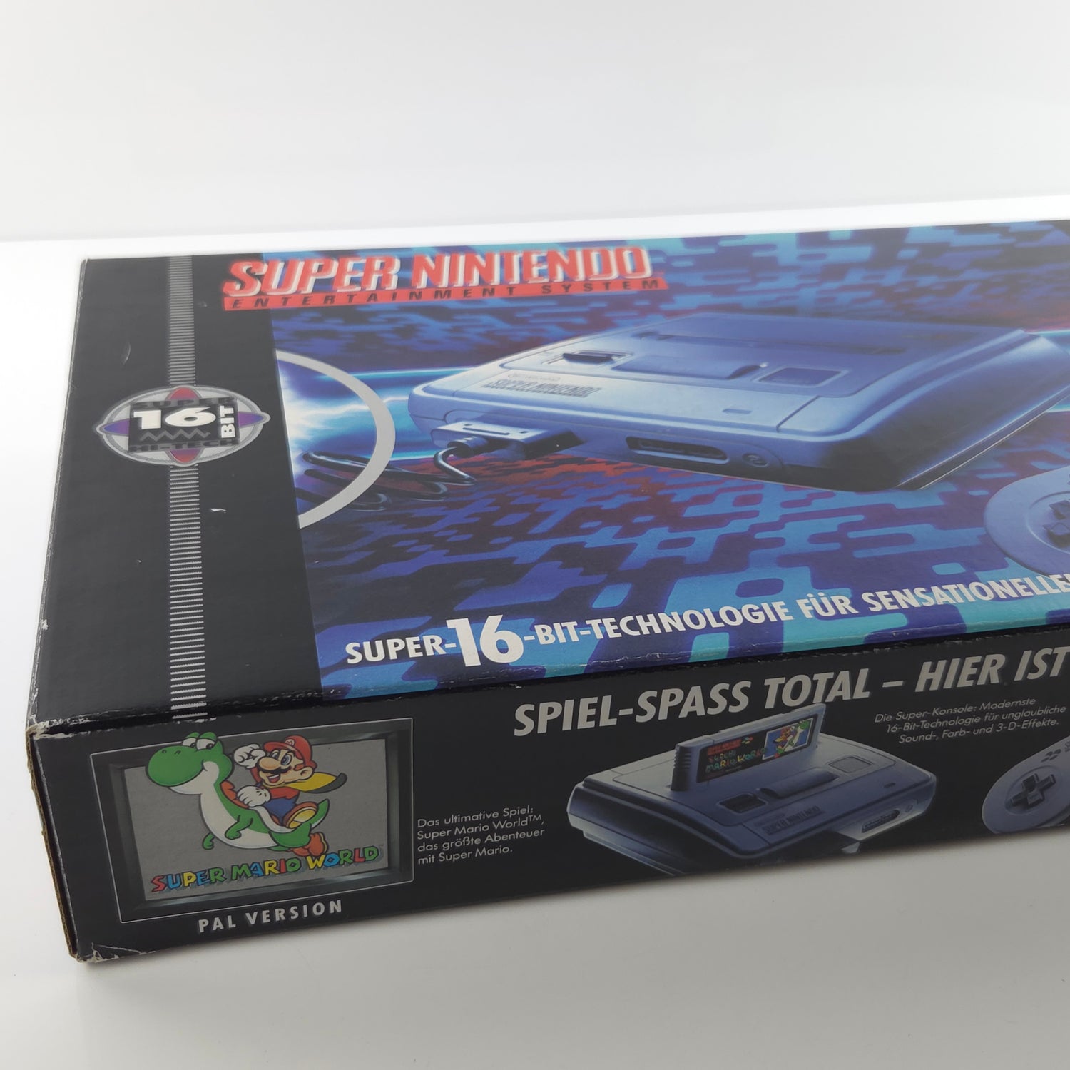 Super Nintendo Konsole : Super Mario World Bundle Set - OVP SNES PAL