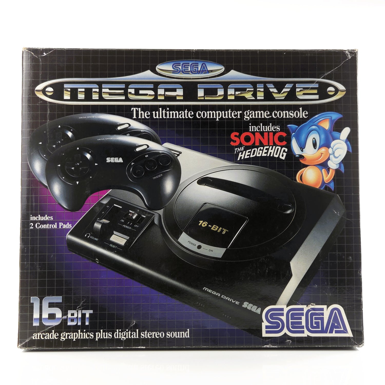 Sega Mega Drive Sonic The Hedgehog Konsolen Bundle OVP - Ohne Spiel ! MD PAL