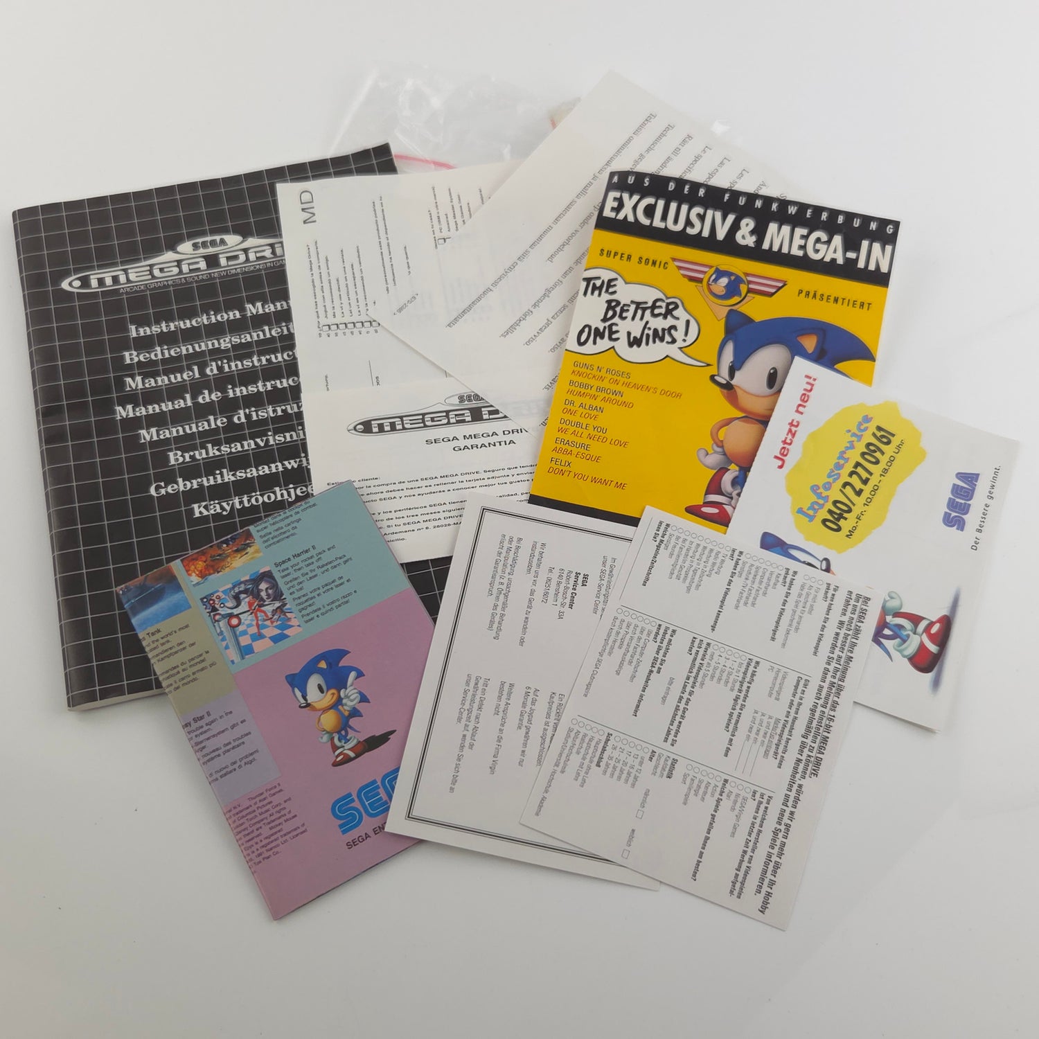 Sega Mega Drive Sonic The Hedgehog Konsolen Bundle OVP - Ohne Spiel ! MD PAL
