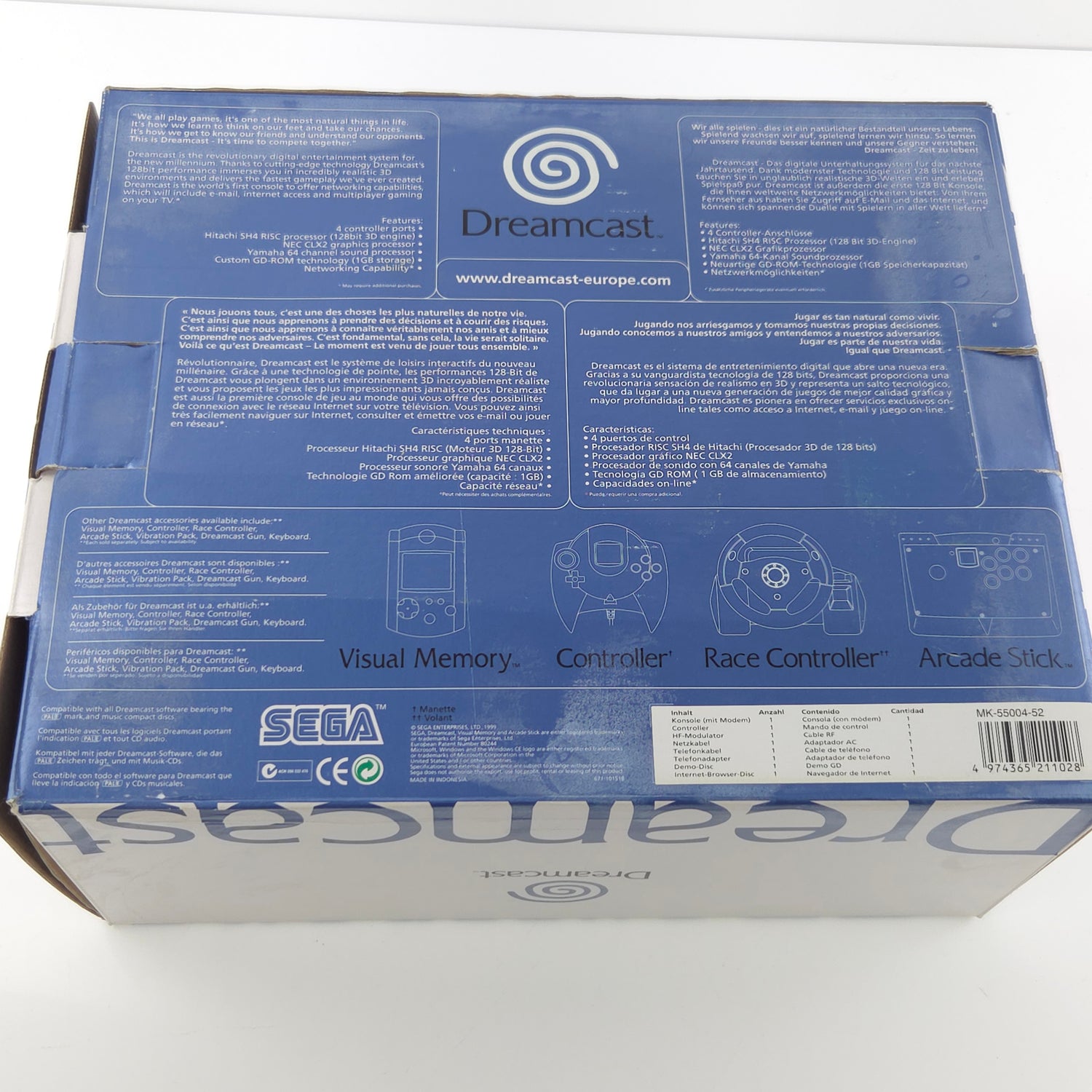 Sega Dreamcast Konsole in OVP und Zubehör - DC Console PAL