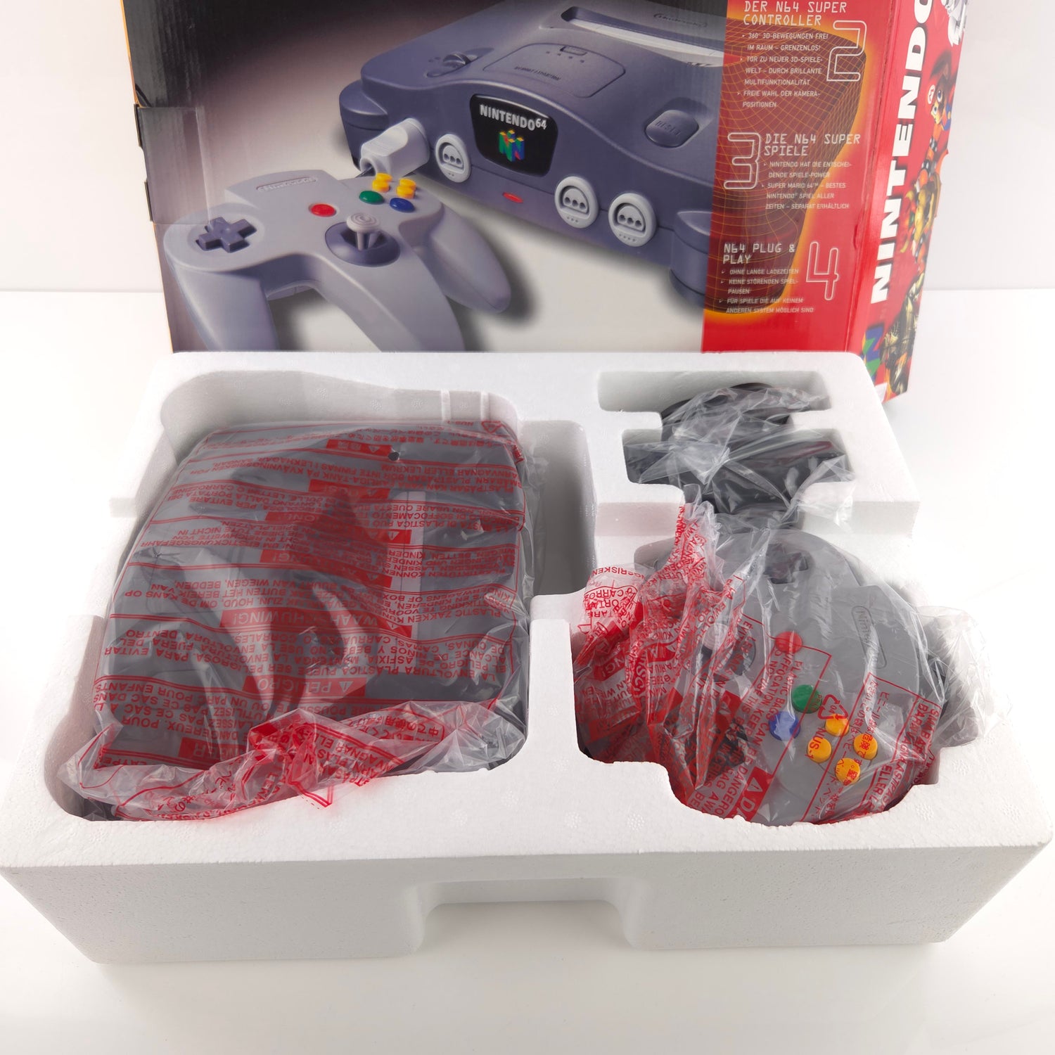 Nintendo 64 Konsole : The New Dimension of Fun - N64 Console OVP PAL + Expansion
