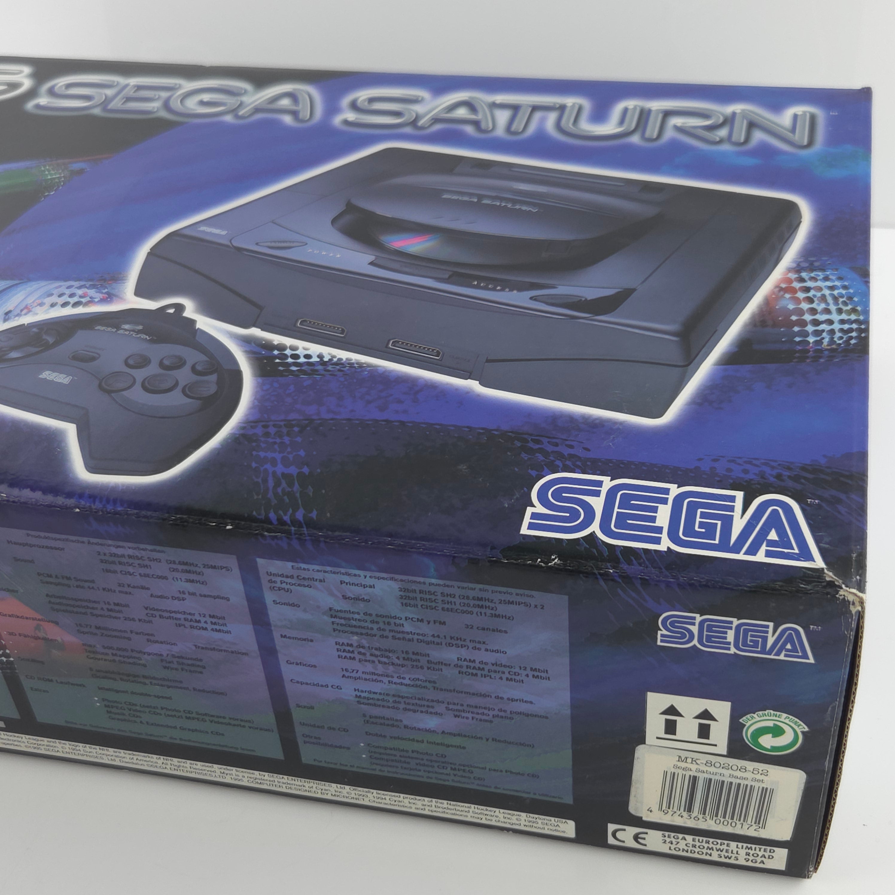 Sega Saturn Base Set Konsole in OVP - hervorragender Zustand / PAL Console boxed