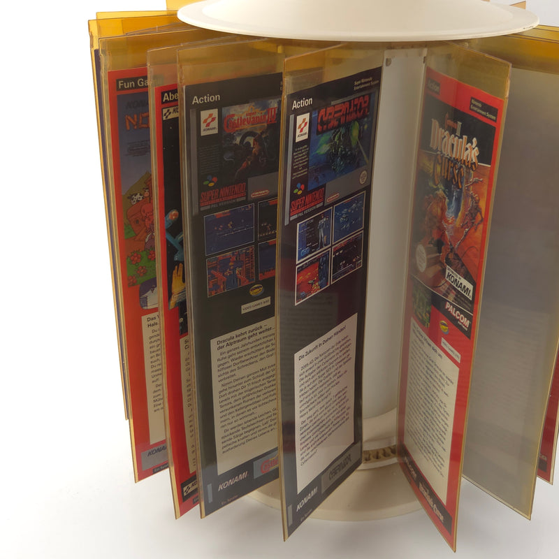 Nintendo Game Boy / NES / SNES - Konami Aufsteller Reklame Rondell Display Sign
