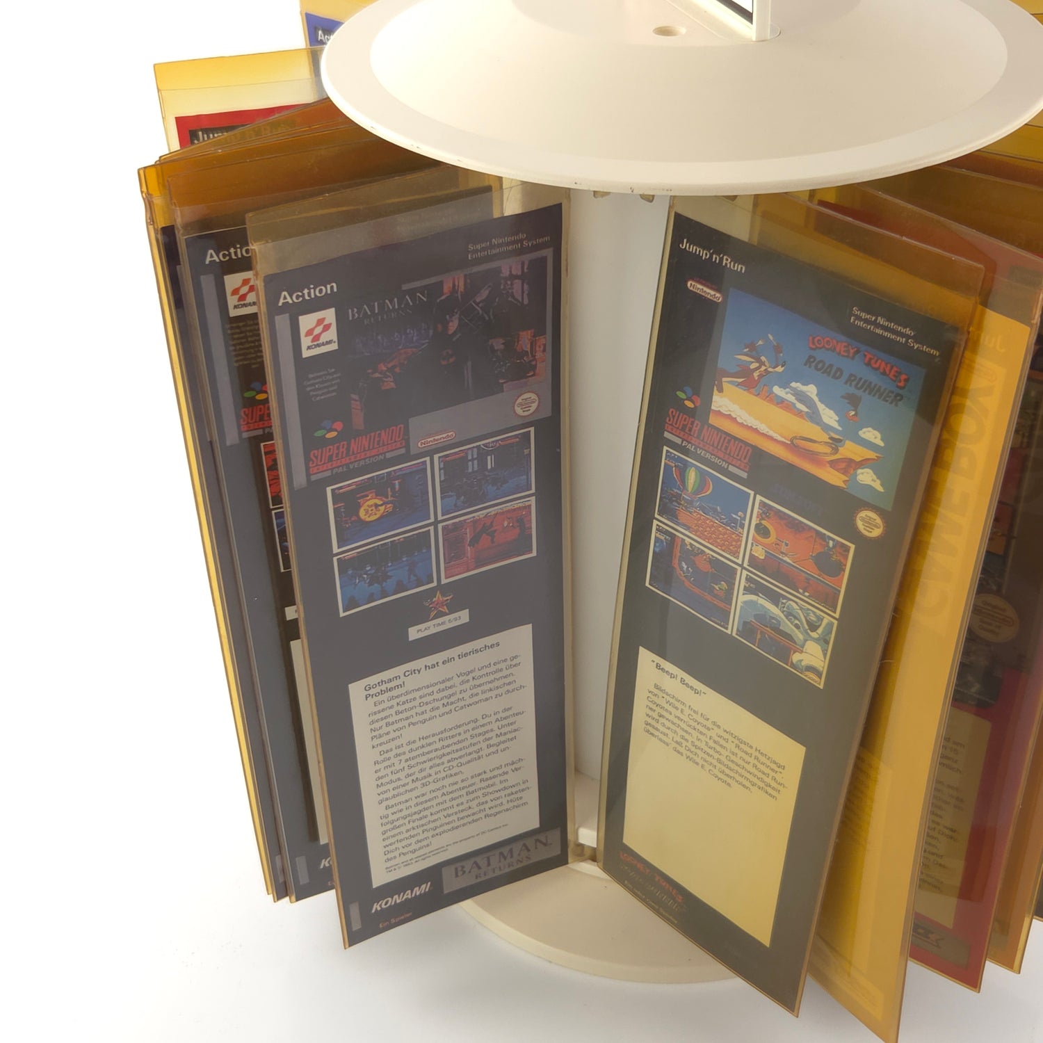 Nintendo Game Boy / NES / SNES - Konami Aufsteller Reklame Rondell Display Sign