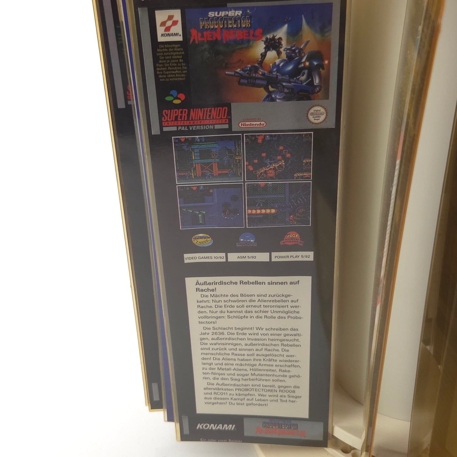 Nintendo Game Boy / NES / SNES - Konami Aufsteller Reklame Rondell Display Sign