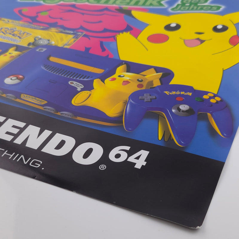 Nintendo 64 Kiosk Sign Poster Plakat : N64 Pokemon Pikachu Edition Werbung
