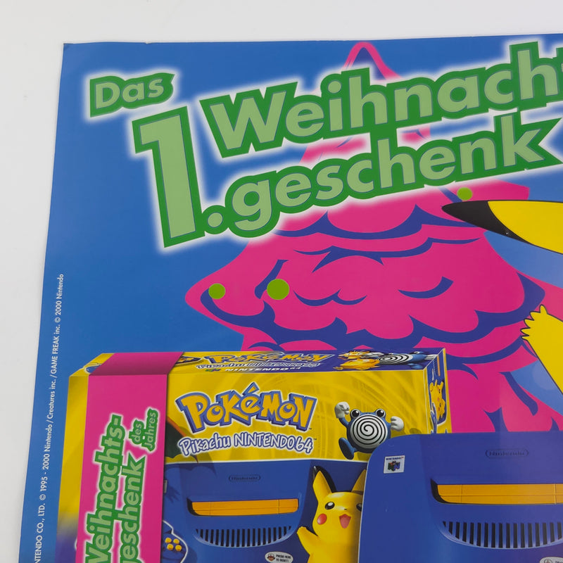 Nintendo 64 Kiosk Sign Poster Plakat : N64 Pokemon Pikachu Edition Werbung