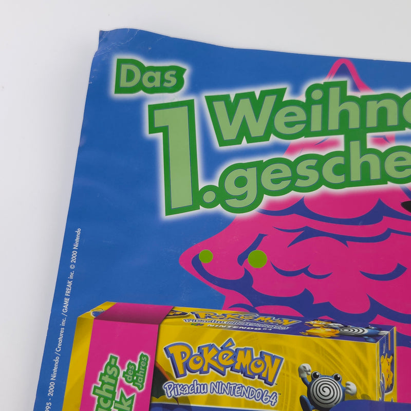 Nintendo 64 Kiosk Sign Poster Plakat : N64 Pokemon Pikachu Edition Werbung