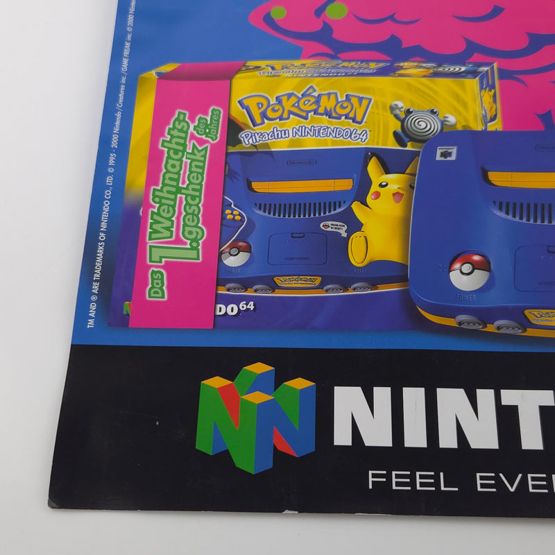 Nintendo 64 Kiosk Sign Poster Plakat : N64 Pokemon Pikachu Edition Werbung