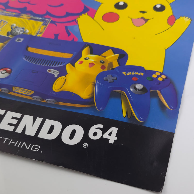 Nintendo 64 Kiosk Sign Poster Plakat : N64 Pokemon Pikachu Edition Werbung