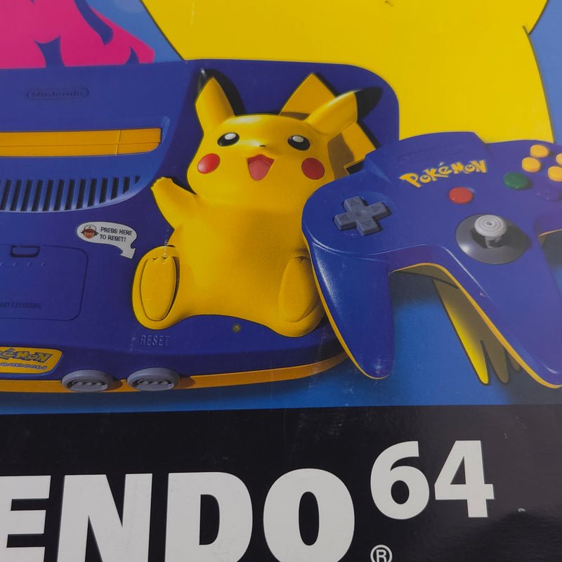Nintendo 64 Kiosk Sign Poster Plakat : N64 Pokemon Pikachu Edition Werbung