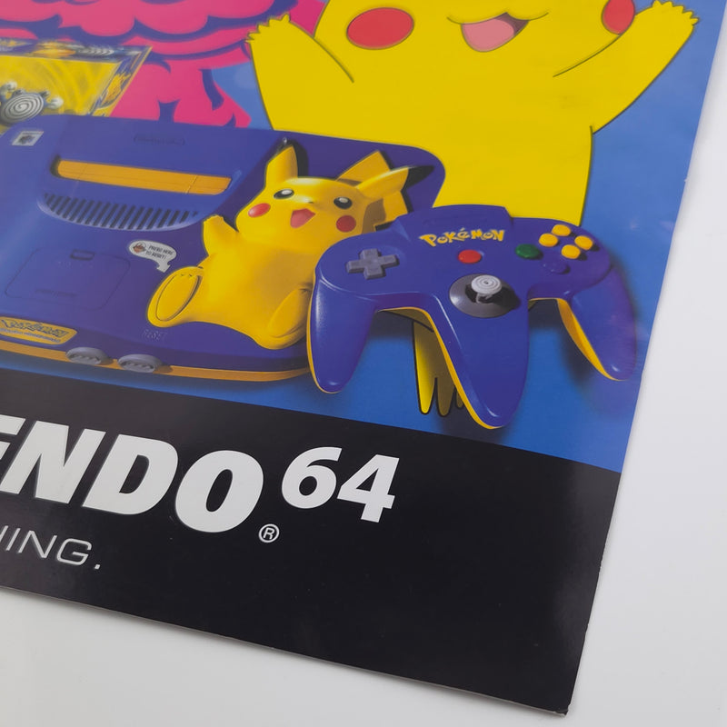 Nintendo 64 Kiosk Sign Poster Plakat : N64 Pokemon Pikachu Edition Werbung 2/2