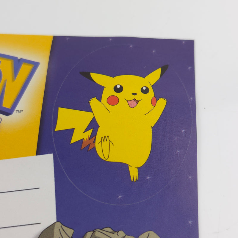 Nintendo 64 Promo Werbung : Pokemon Wunschzettel mit Pikachu Aufkleber