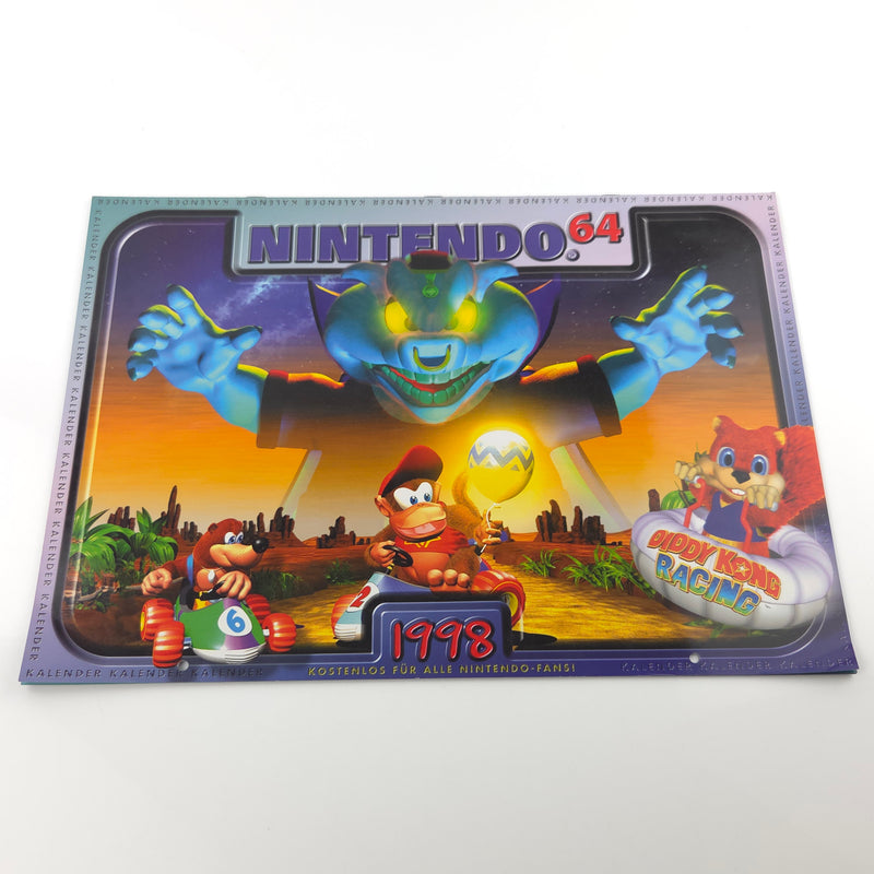 Official Nintendo Calendar 1998 for Free - Kalender Nintendo 64 N64