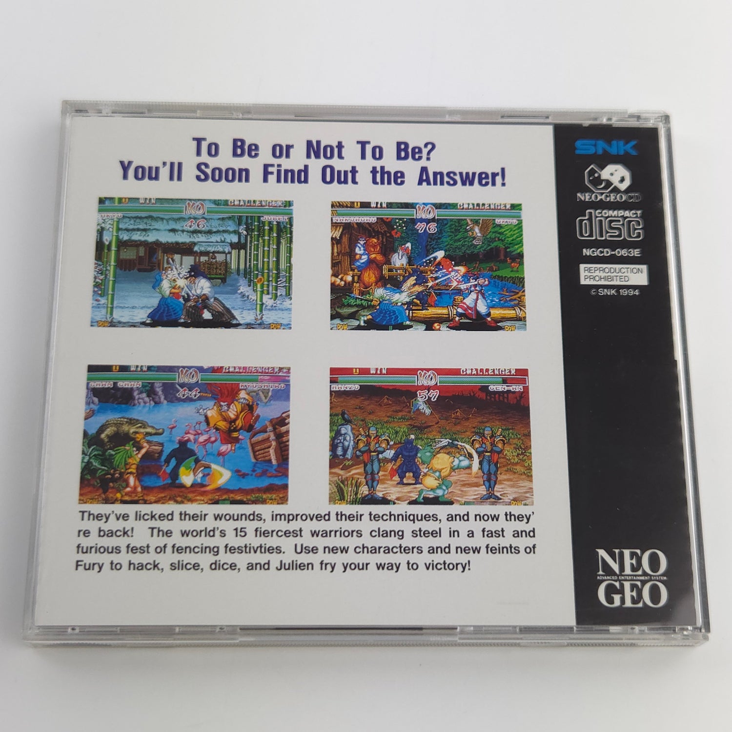 Neo-Geo CD Spiel : Samurai Shodown II - SNK Jewel Case | USA Version OVP