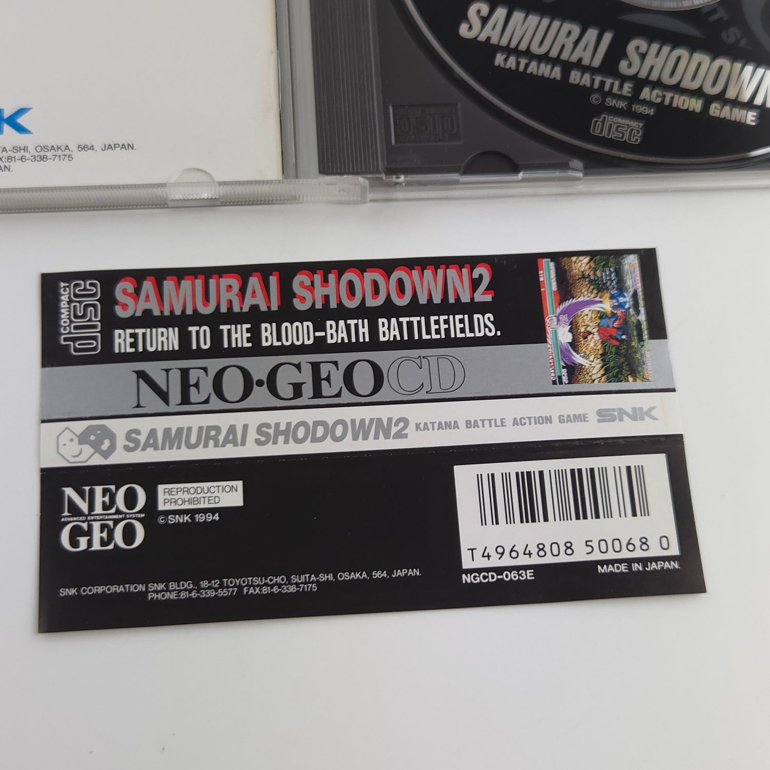 Neo-Geo CD Spiel : Samurai Shodown II - SNK Jewel Case | USA Version OVP
