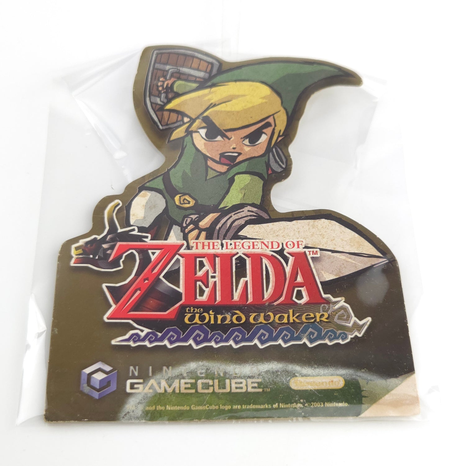 Nintendo Gamecube Kiosk Hanger, kleine Pappreklame Zelda The Windwaker