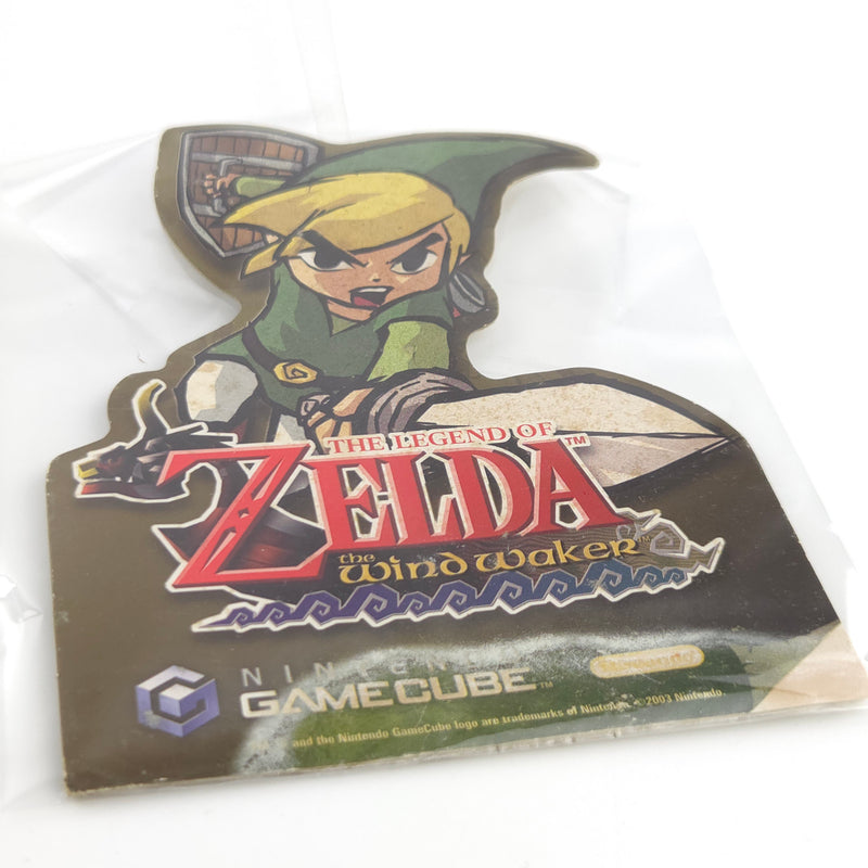 Nintendo Gamecube Kiosk Hanger, kleine Pappreklame Zelda The Windwaker