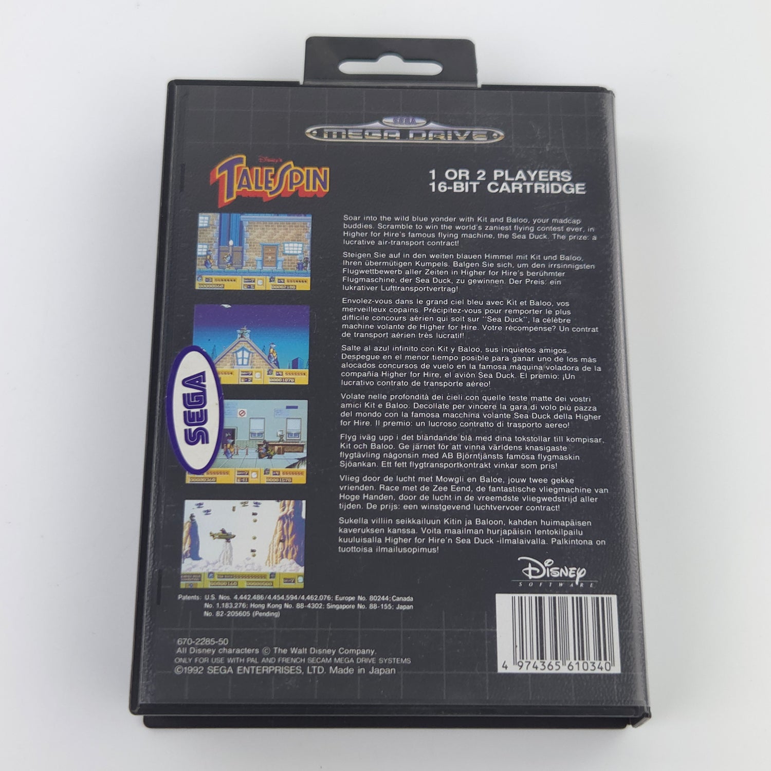 Sega Mega Drive Spiel : Disneys Tale Spin - Modul Anleitung OVP cib MD PAL