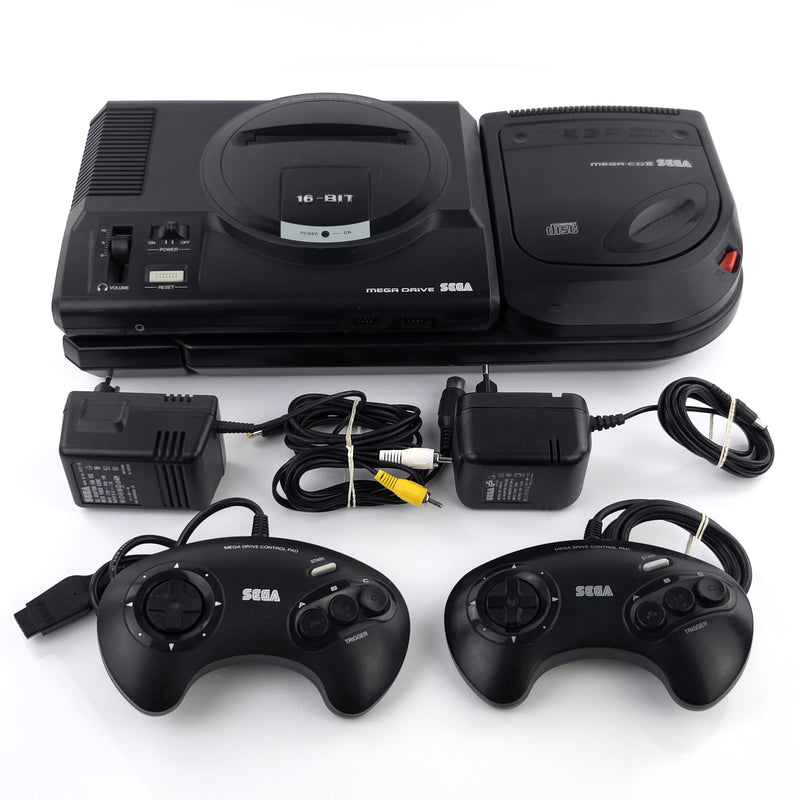 Sega Mega-CD Konsole : Mega Drive I + Mega CD Adapter / PAL Console
