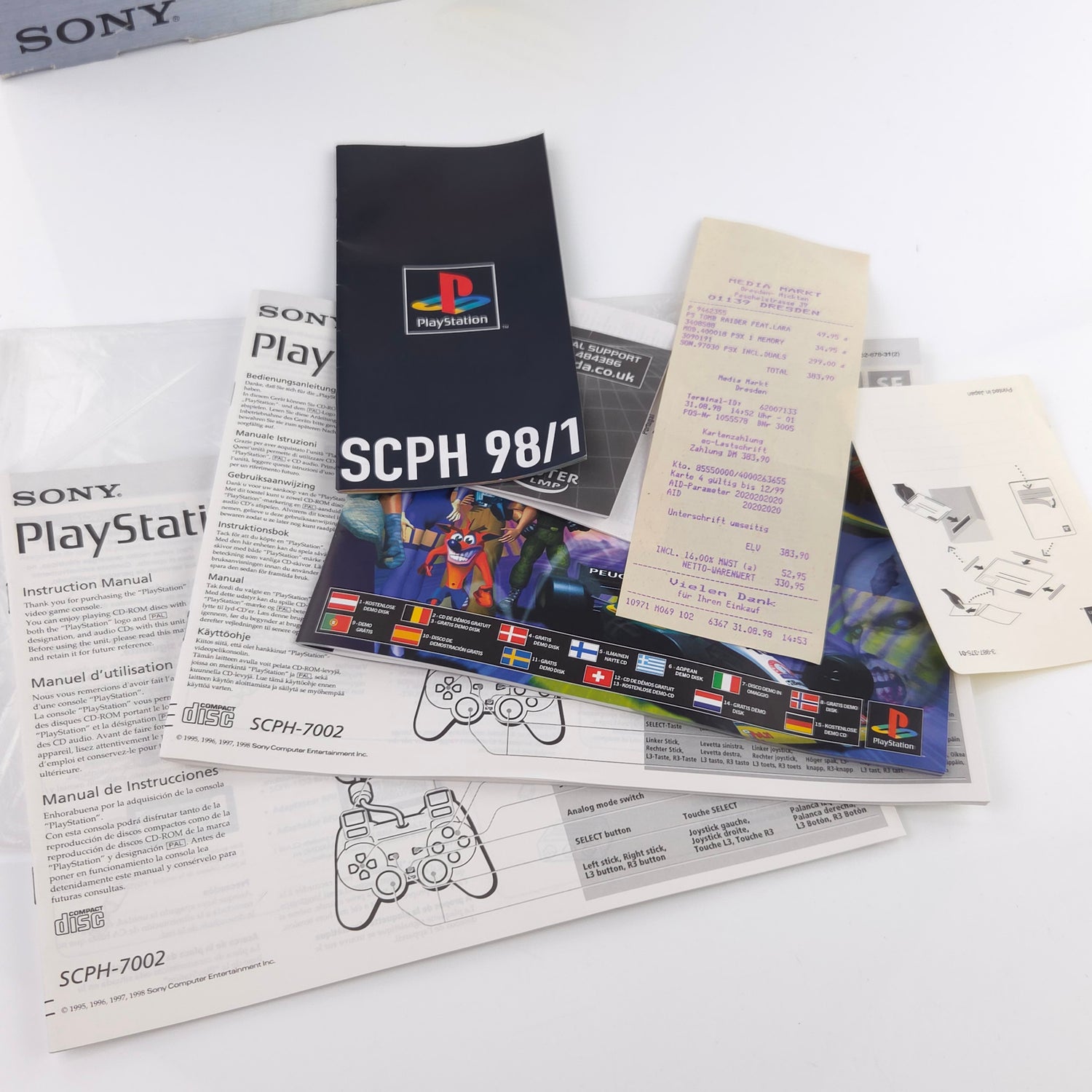 Sony Playstation 1 Konsole - Playstation Dual Shock PAL / PS1 Console OVP 2/2