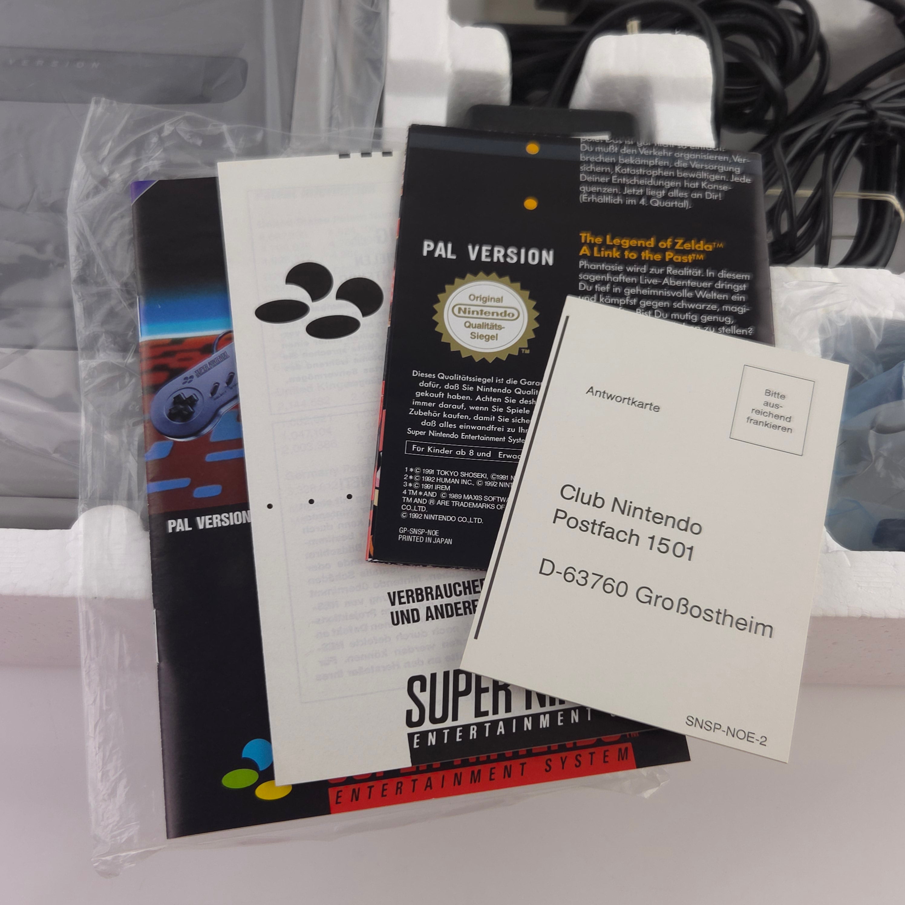 Super Nintendo Konsole : Super Mario World Bundle PAK / SNES PAL Console OVP