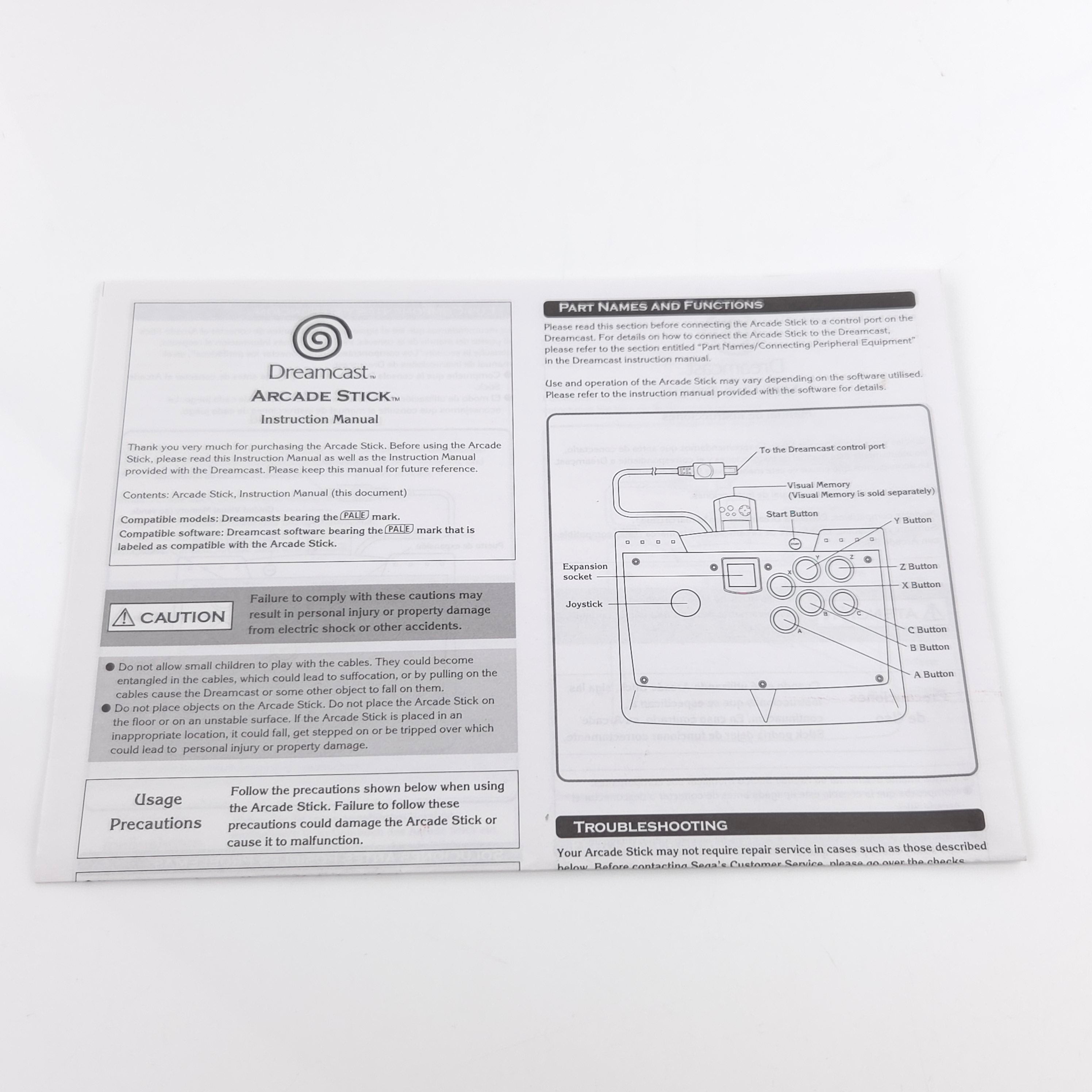 Sega Dreamcast Zubehör : Arcade Stick Controller Gamepad / DC NEU NEW OVP
