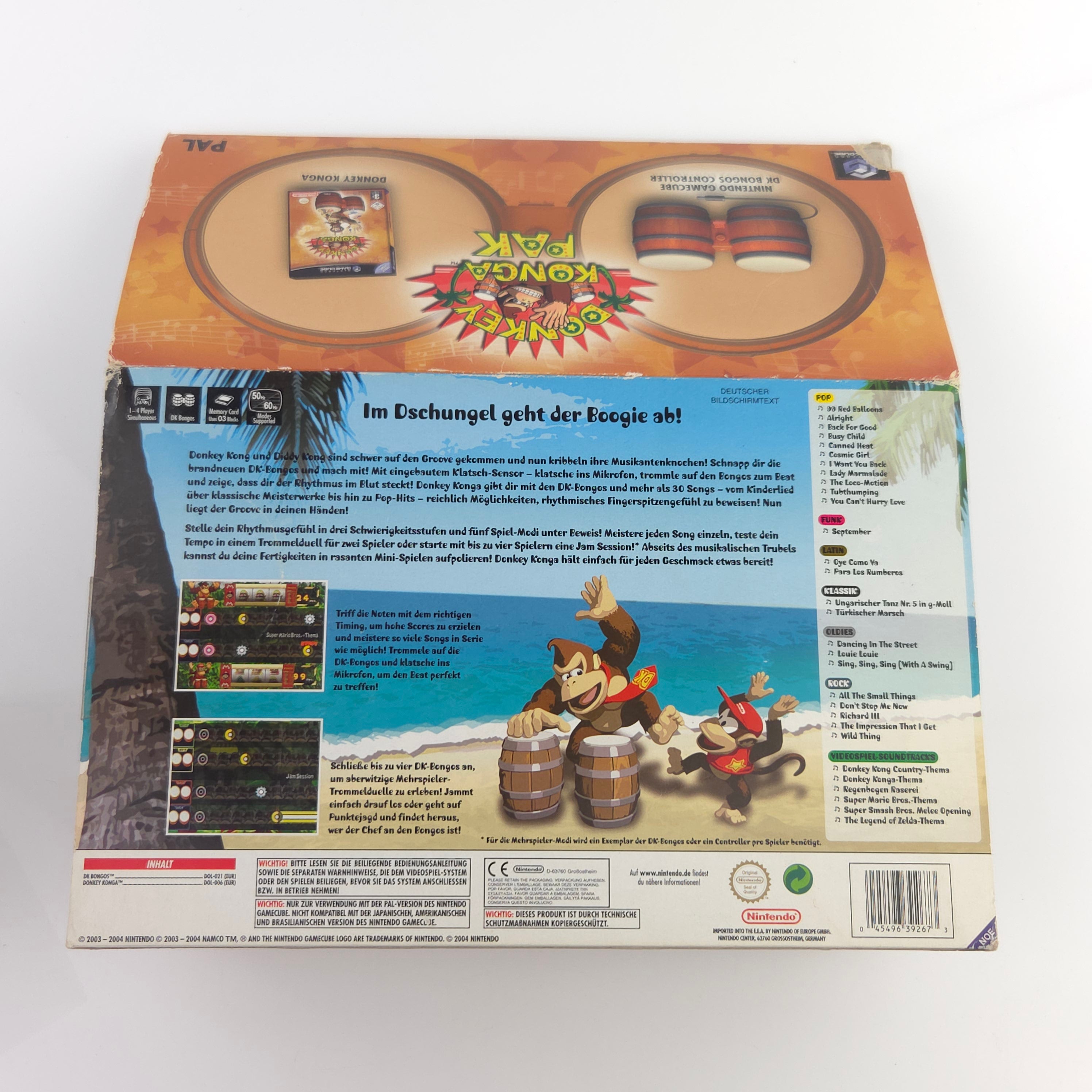 Nintendo Gamecube Spiel : Donkey Konga Pak Spiel + DK Bongos / Donkey Kong OVP