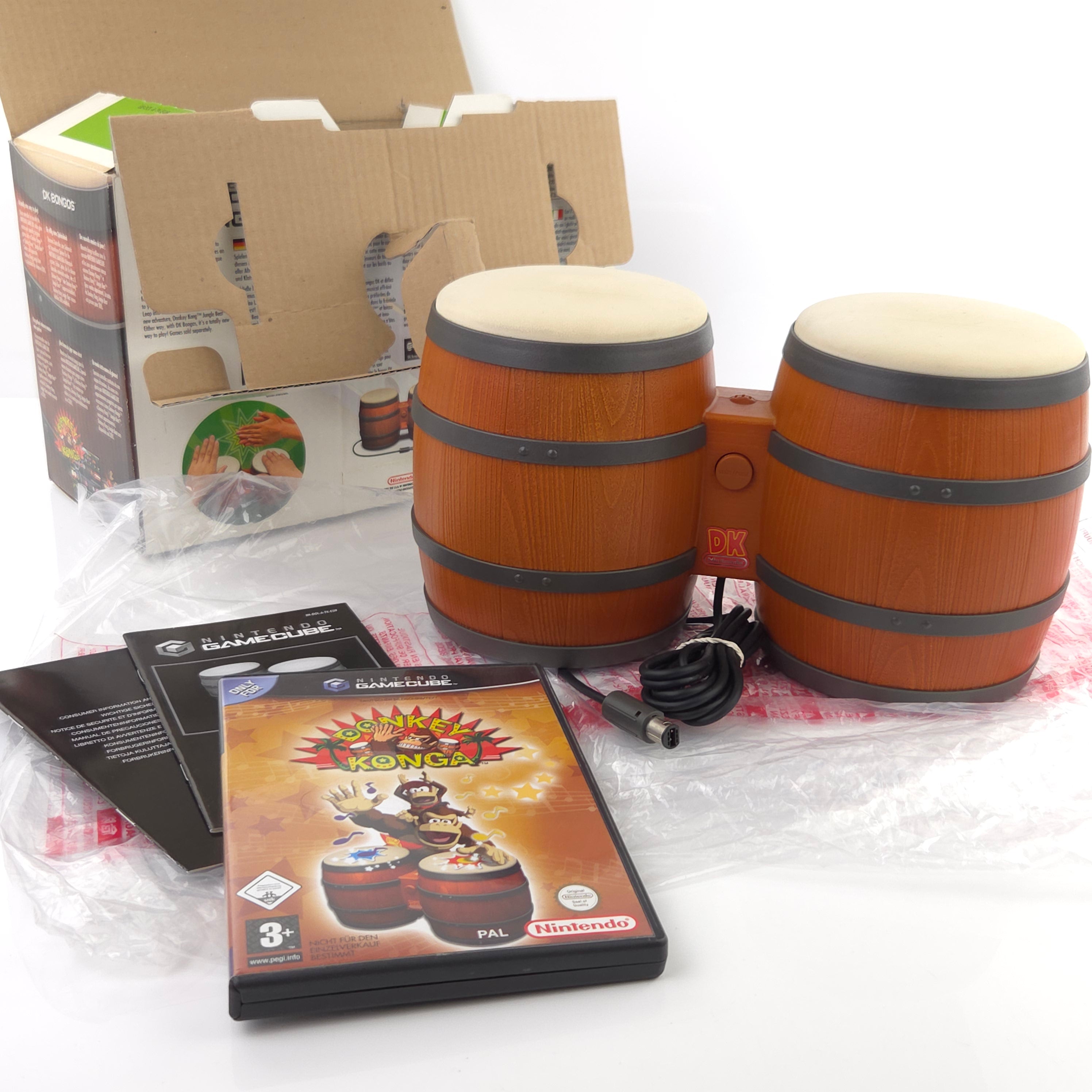 Nintendo Gamecube Spiel : Donkey Konga Pak Spiel + DK Bongos / Donkey Kong OVP