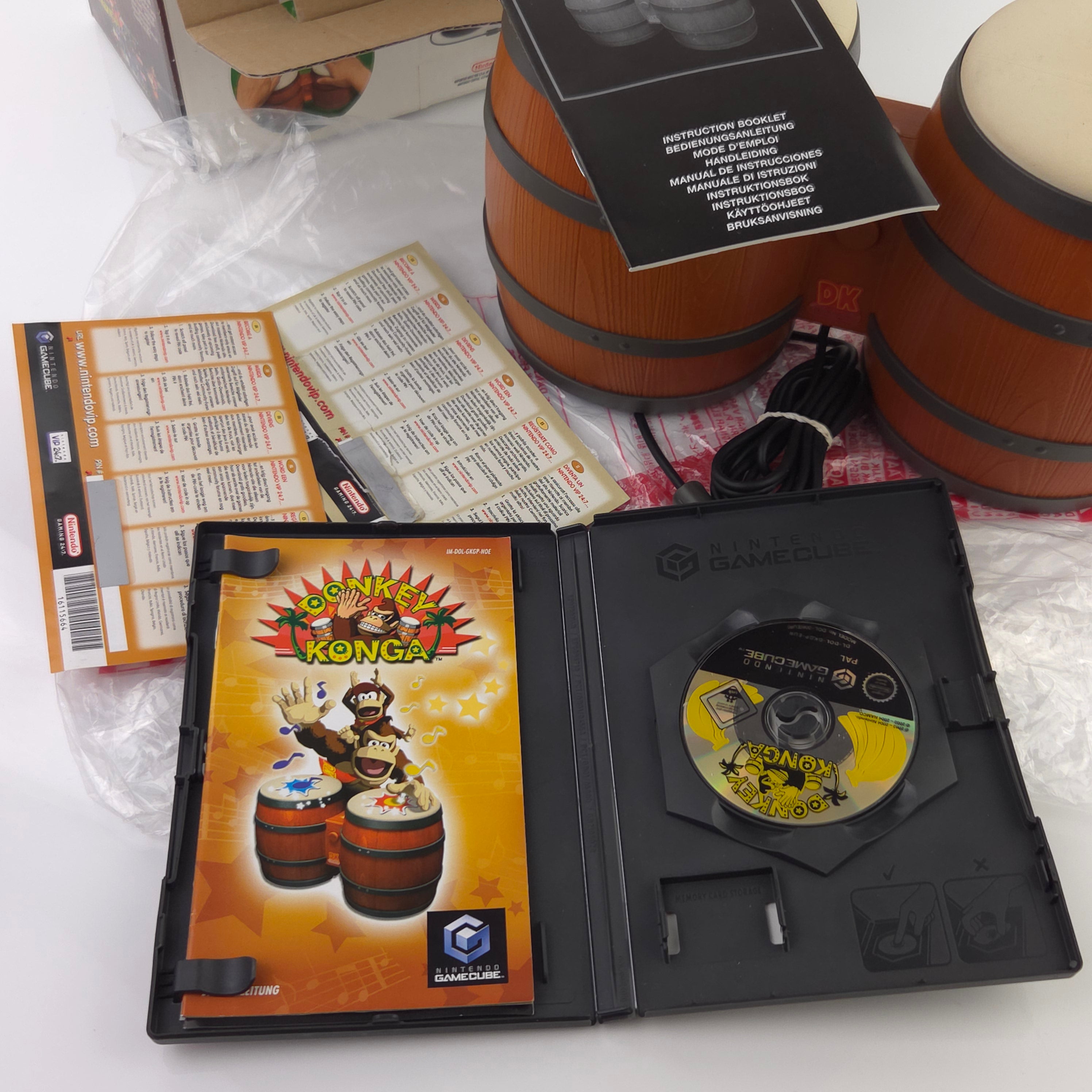 Nintendo Gamecube Spiel : Donkey Konga Pak Spiel + DK Bongos / Donkey Kong OVP