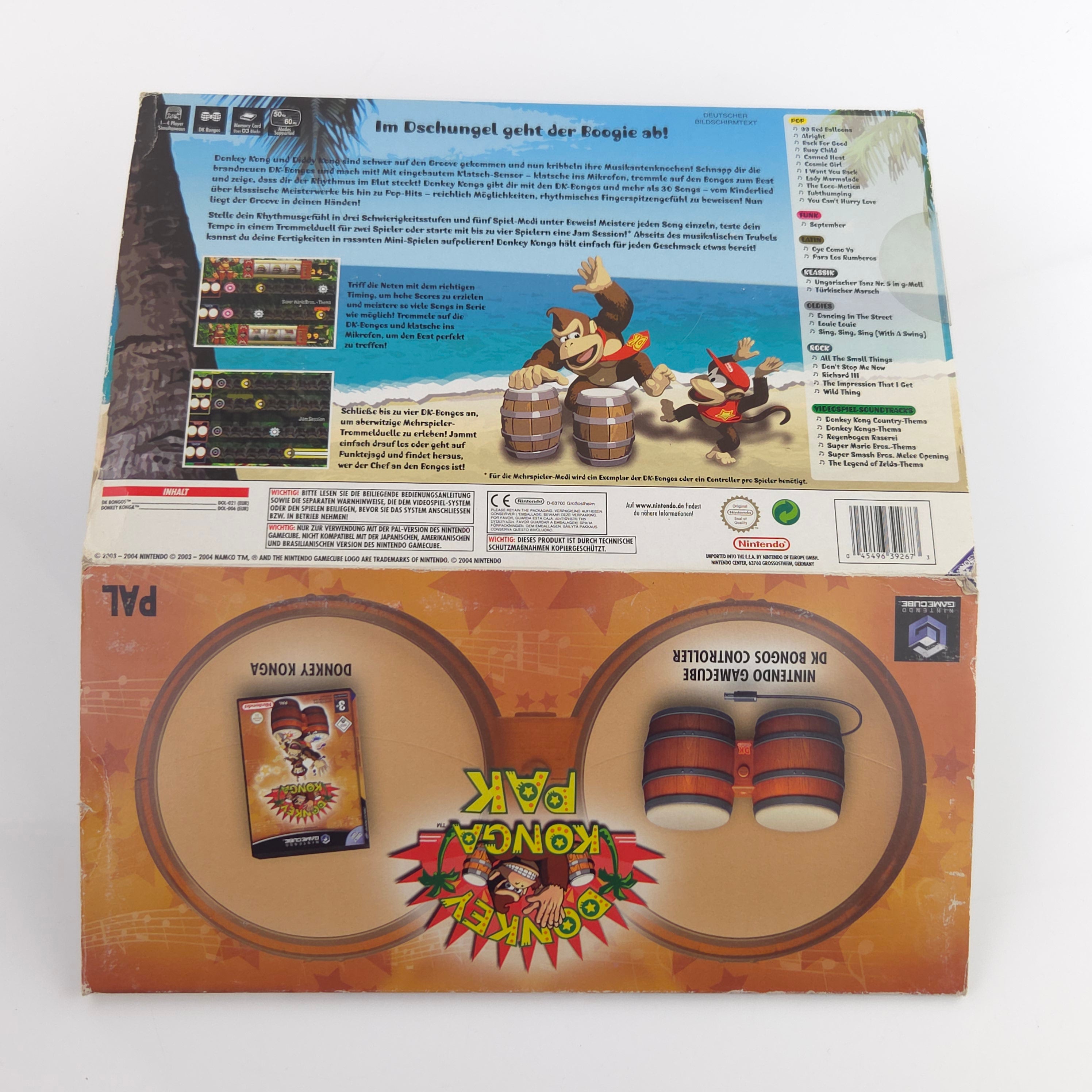 Nintendo Gamecube Spiel : Donkey Konga Pak Spiel + DK Bongos / OVP Donkey Kong
