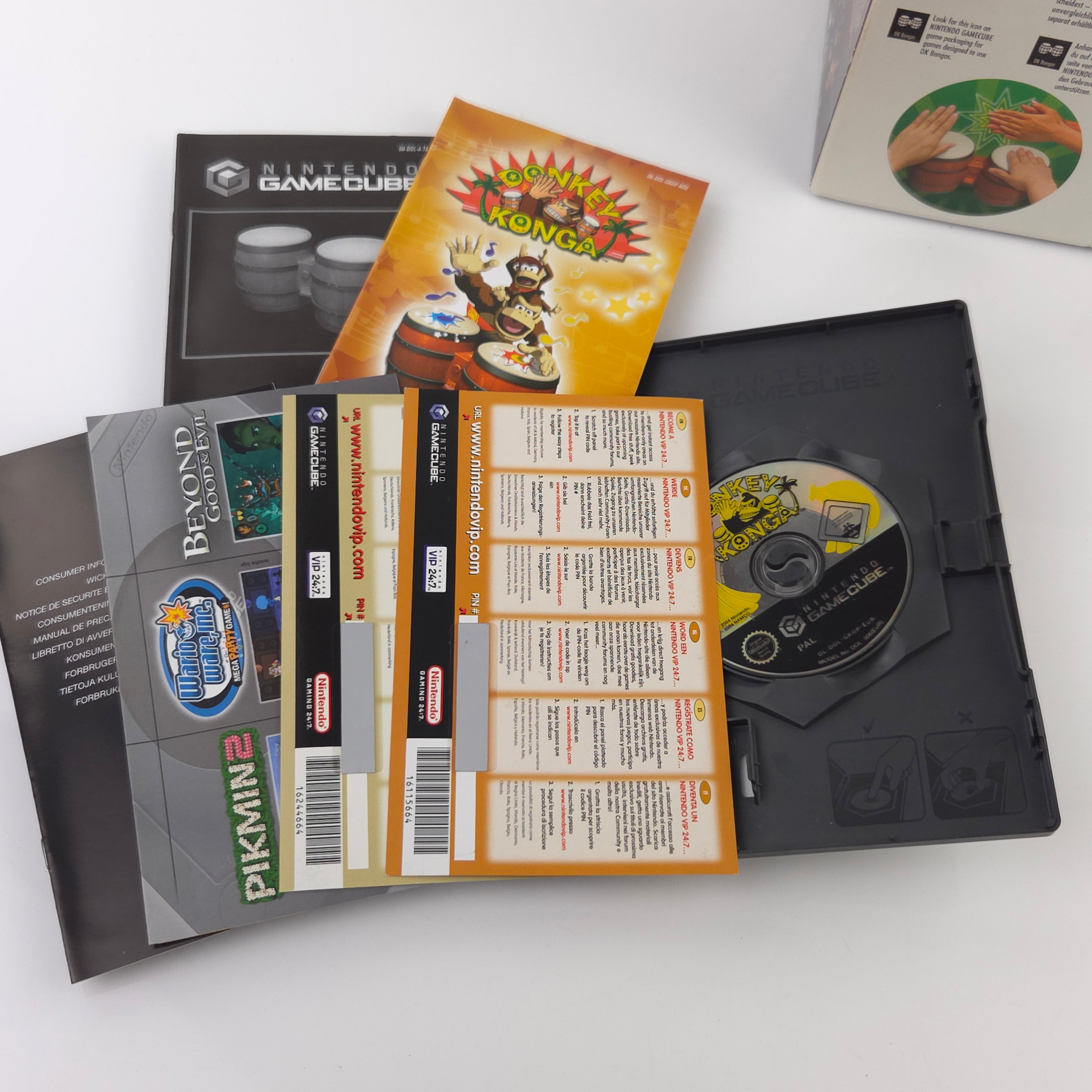 Nintendo Gamecube Spiel : Donkey Konga Pak Spiel + DK Bongos / OVP Donkey Kong