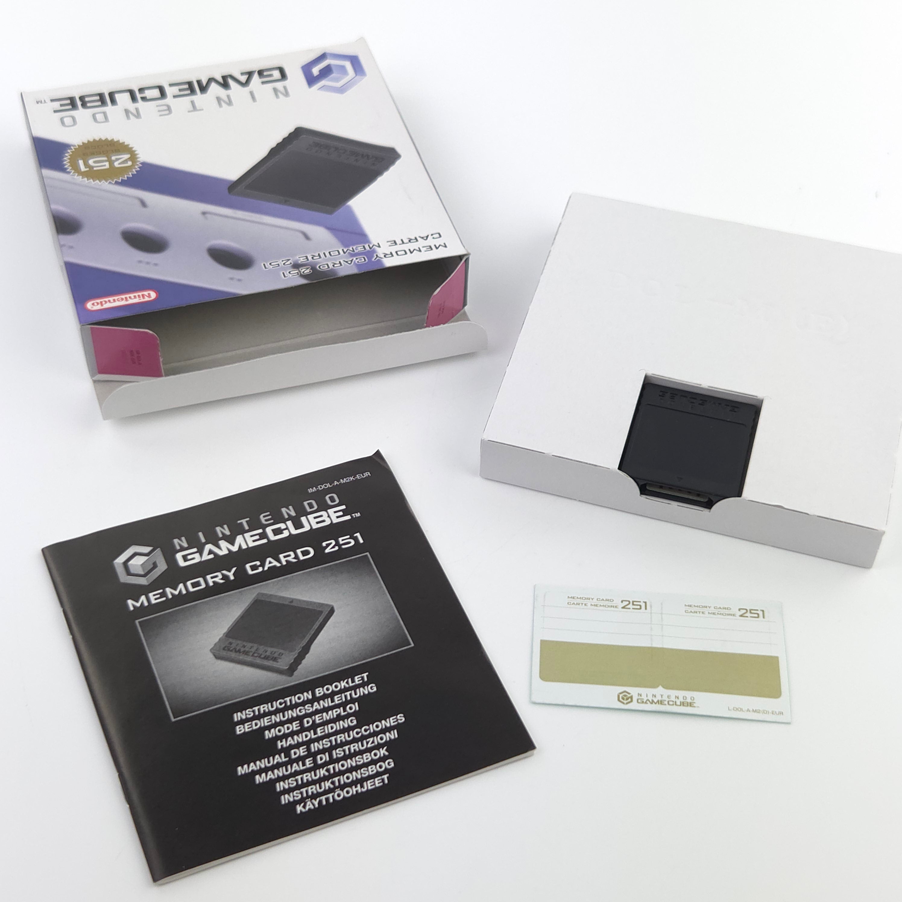 Nintendo Gamecube Zubehör : Memory Card 251 Blocks Schwarz OVP teils unbenutzt