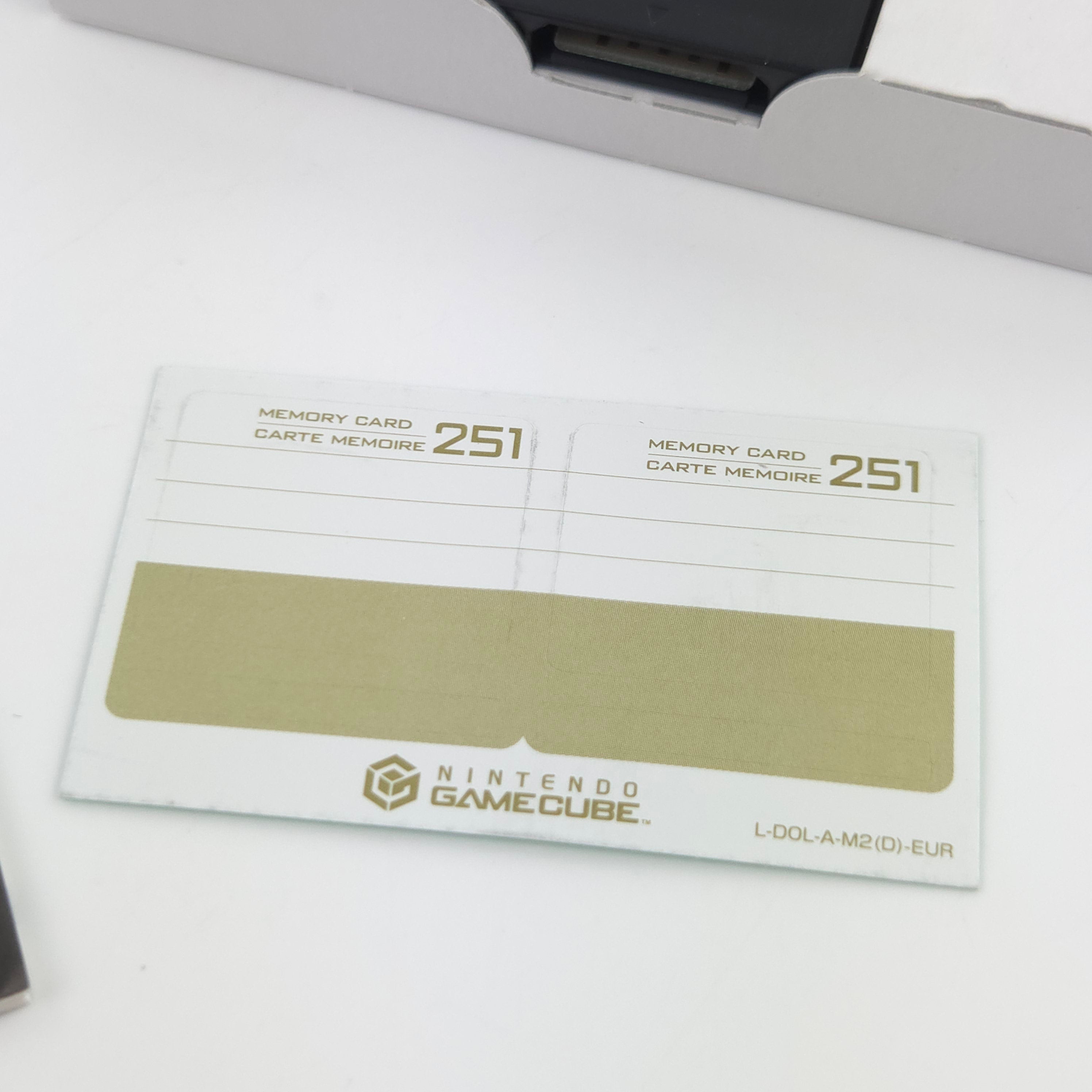 Nintendo Gamecube Zubehör : Memory Card 251 Blocks Schwarz OVP teils unbenutzt