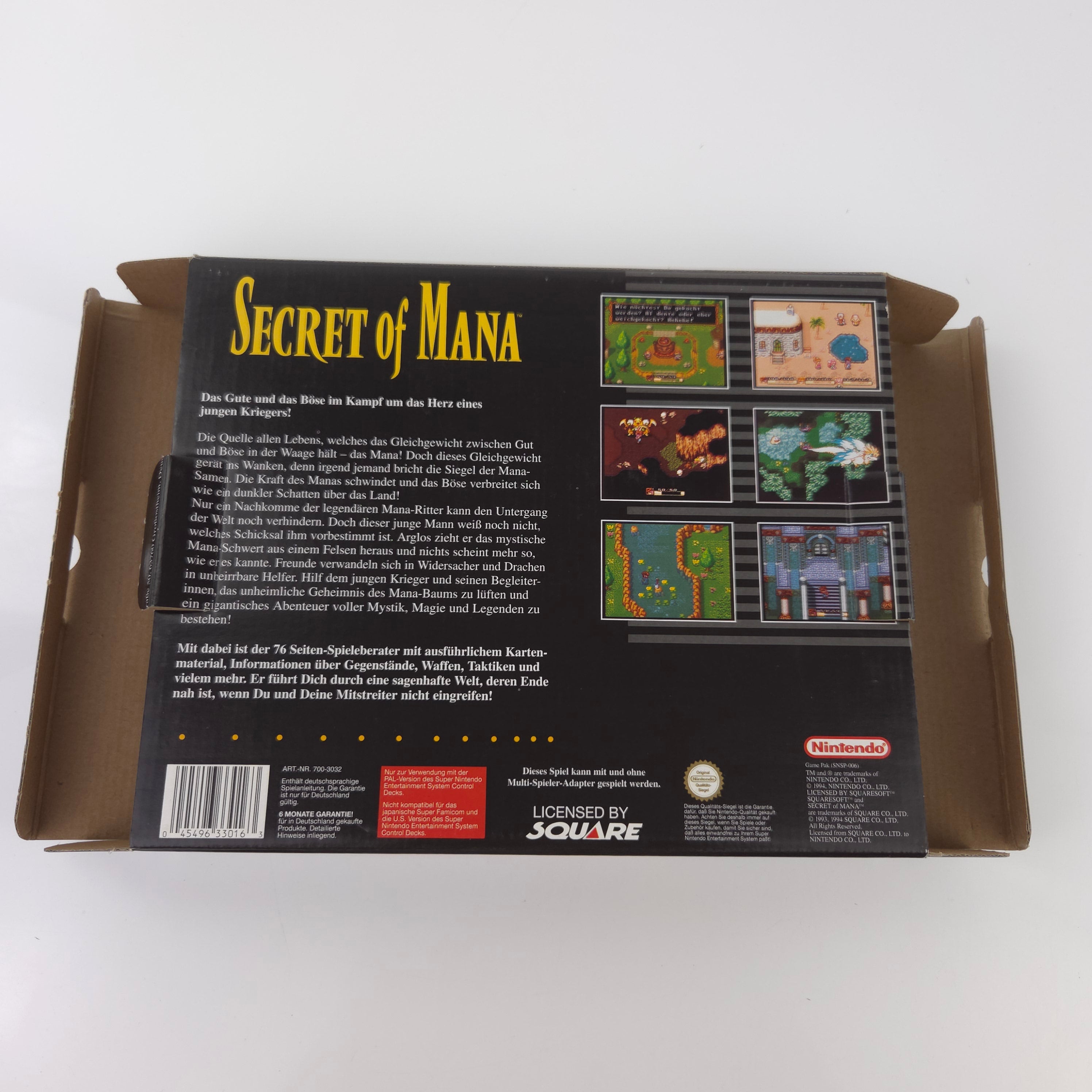 Super Nintendo Spiel : Secret of Mana - SNES Big Box OVP / PAL dt. NOE