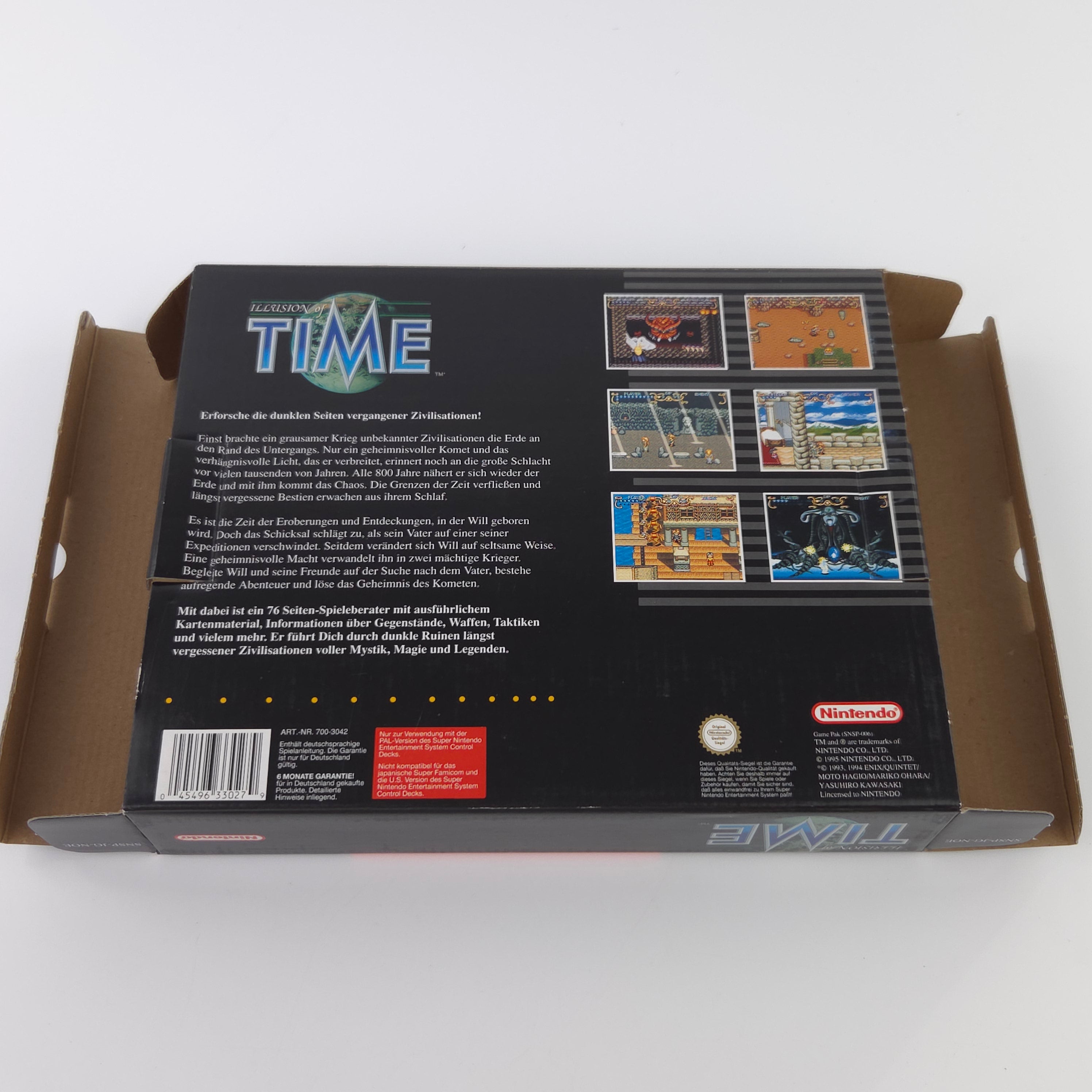 Super Nintendo Spiel : iLLusion of Time - SNES Big Box OVP / PAL dt. NOE